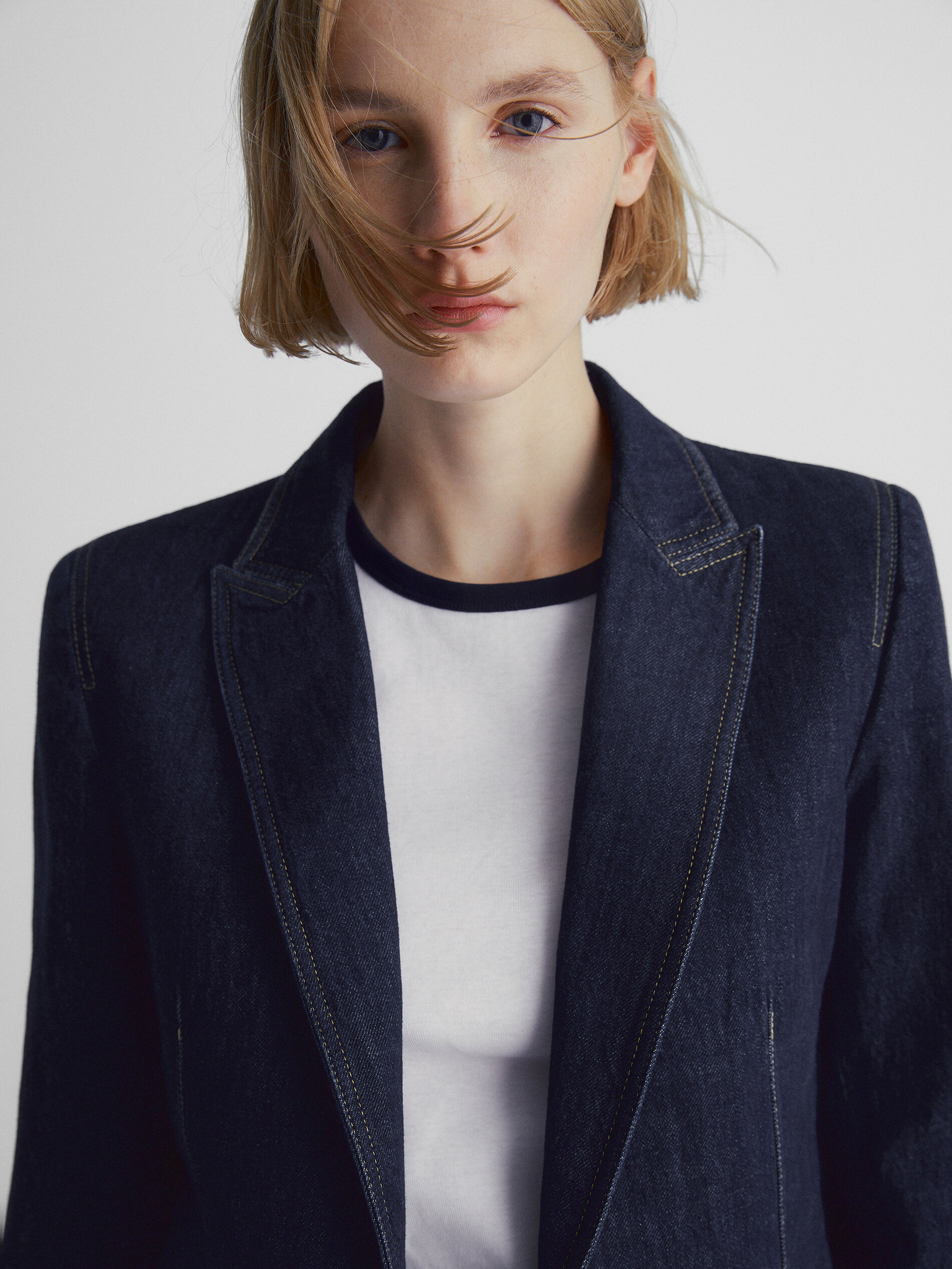 Denim top and blazer