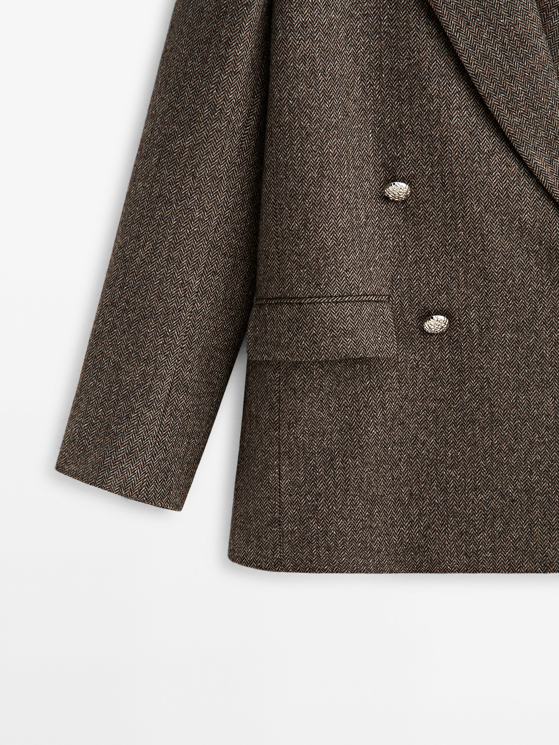 Massimo dutti clearance herringbone blazer