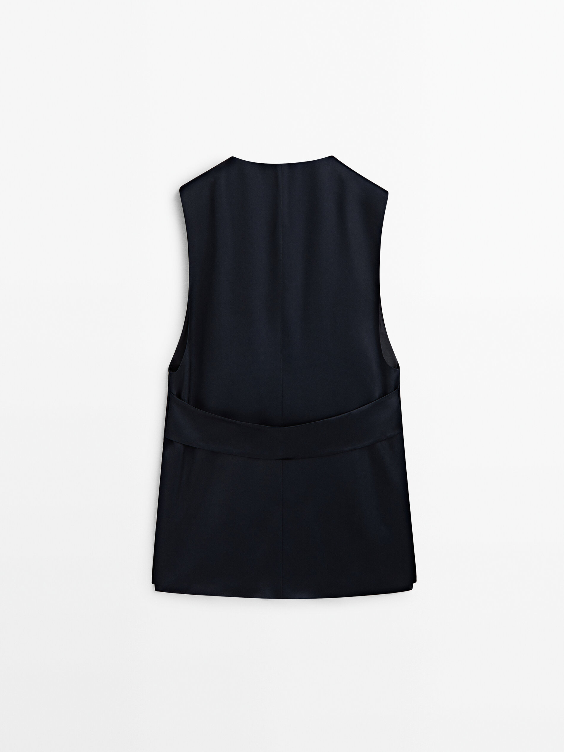 Navy blue long satin waistcoat Navy Blue Suit Smart
