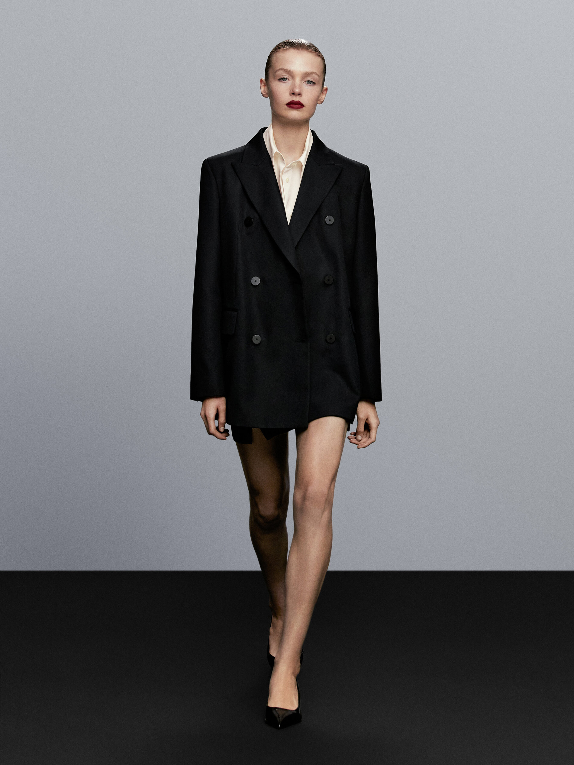 Double breasted clearance female blazer
