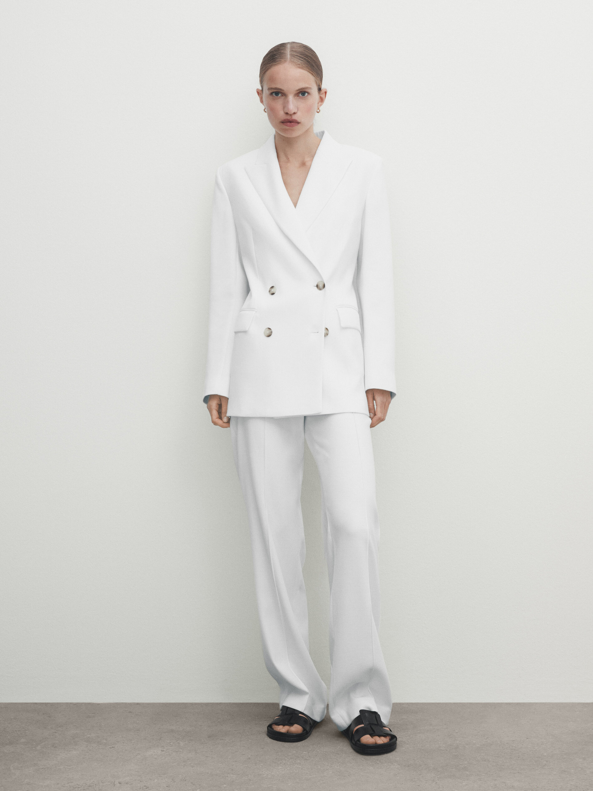 Massimo dutti white top blazer