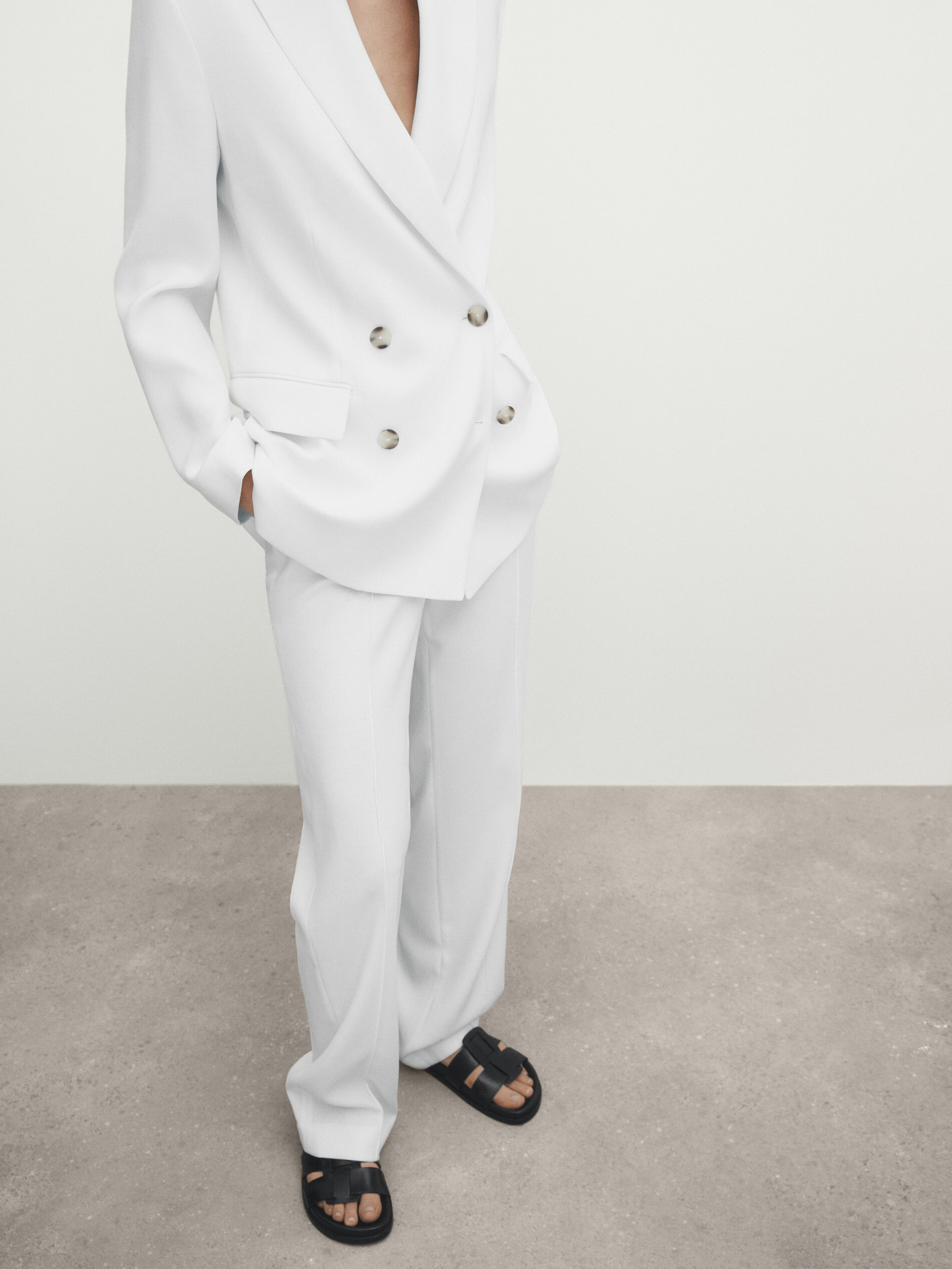 Massimo dutti sale white blazer