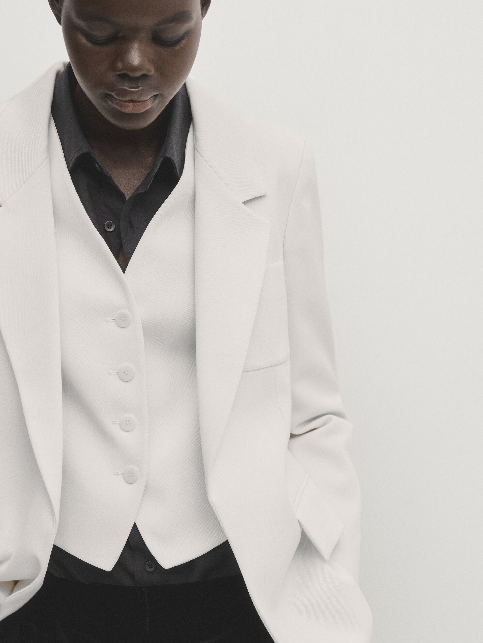 White 2025 dressy blazer