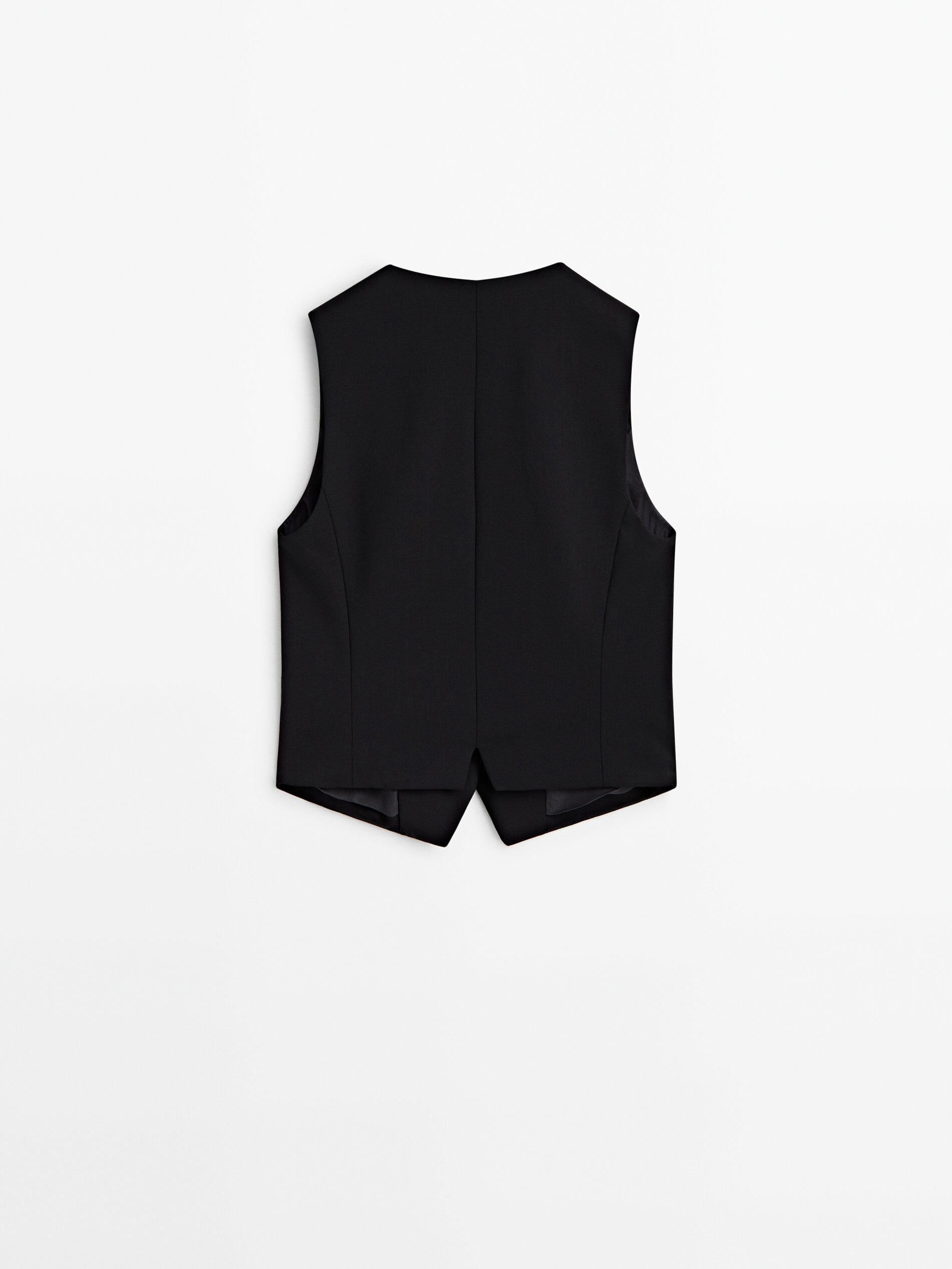 Traje negro chaleco clearance gris