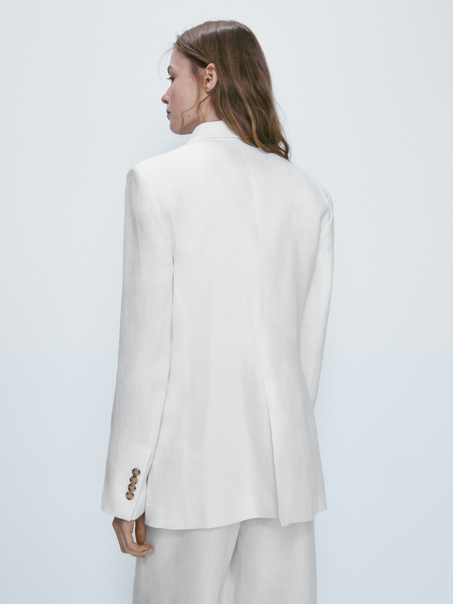 Massimo dutti white best sale blazer