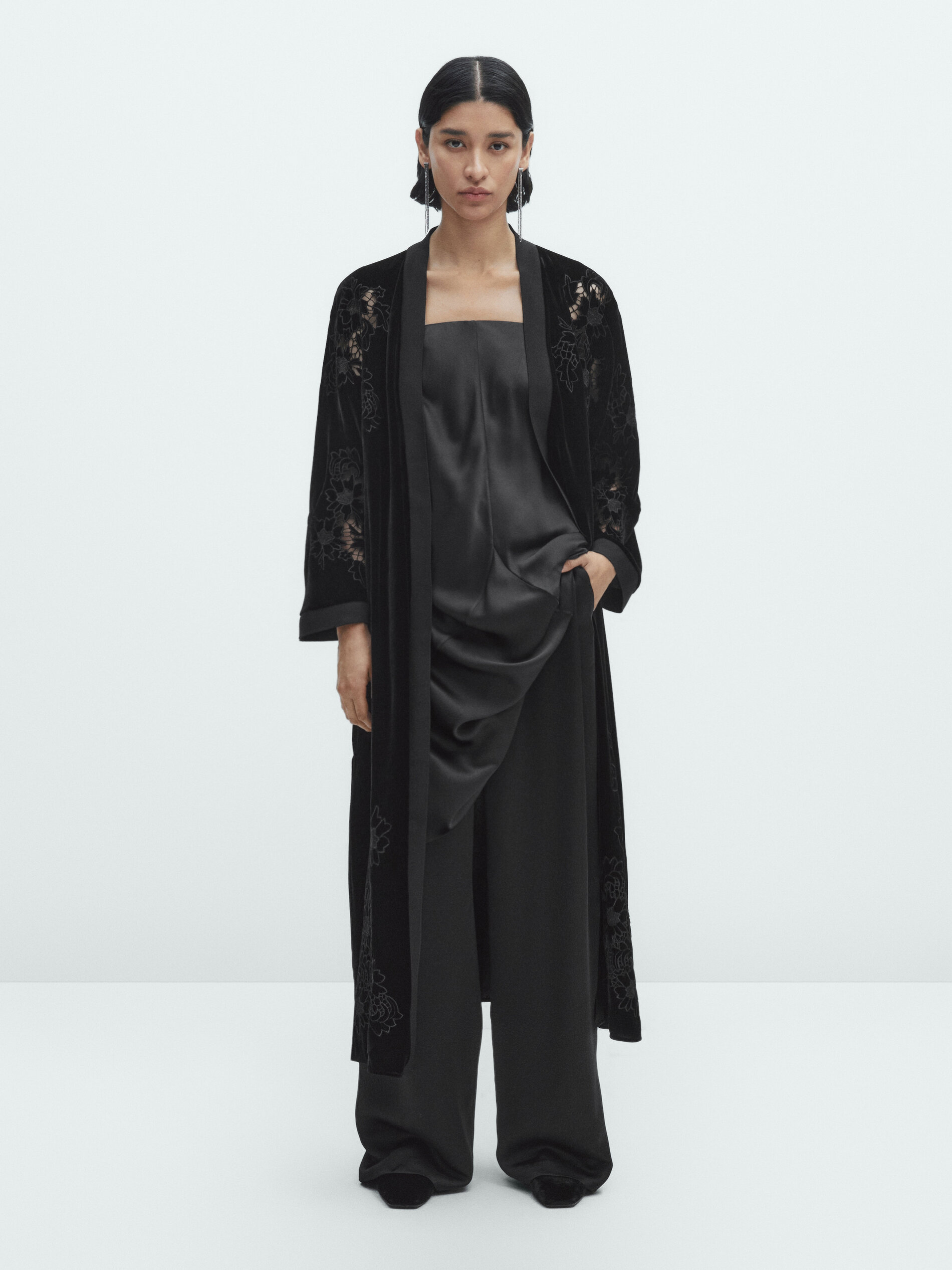 Black dressy kimono online