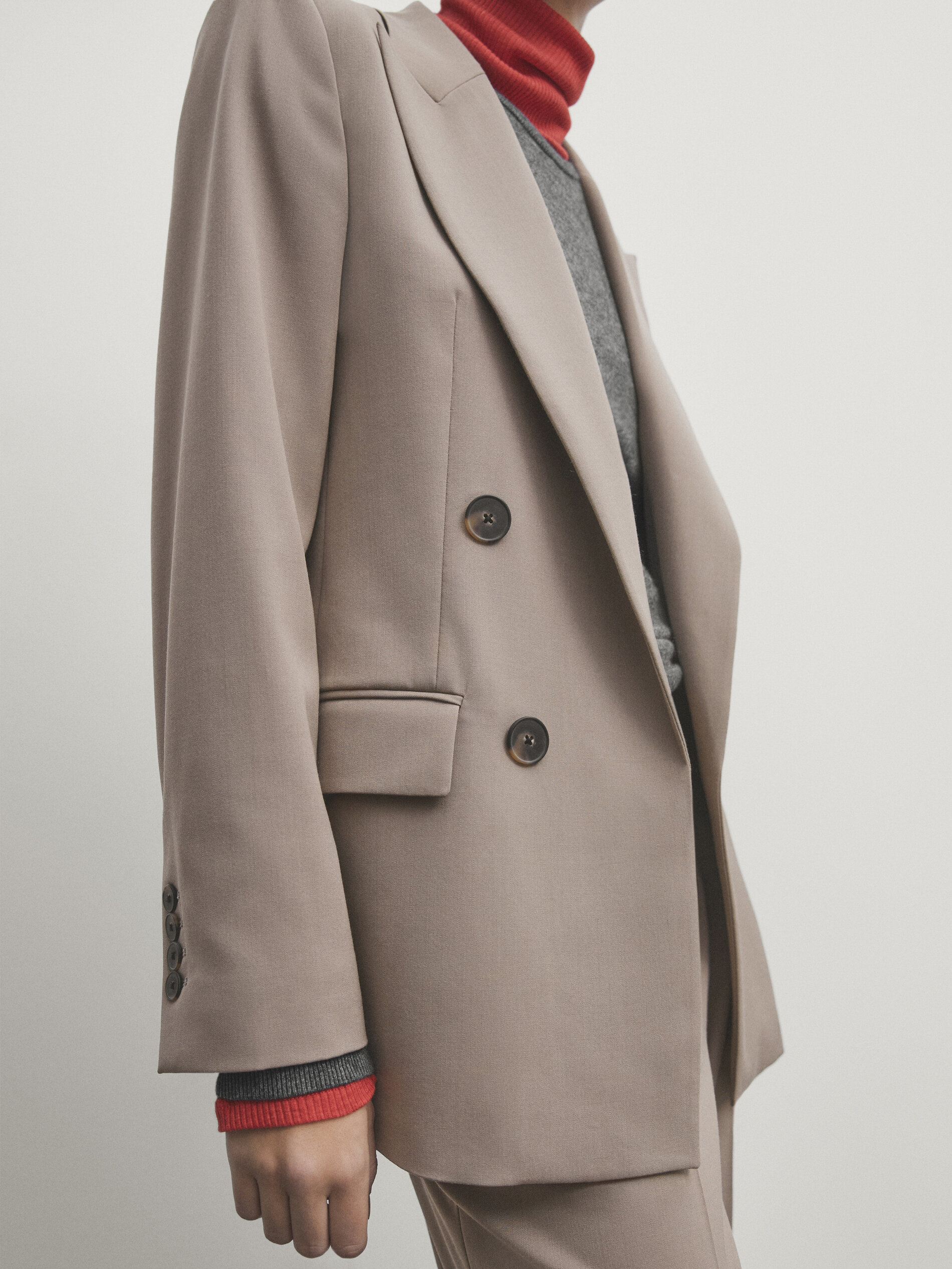 Massimo dutti online double breasted coat