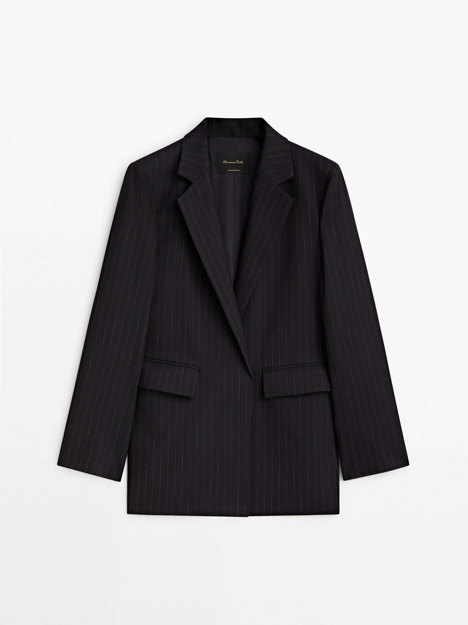 Open black blazer sales