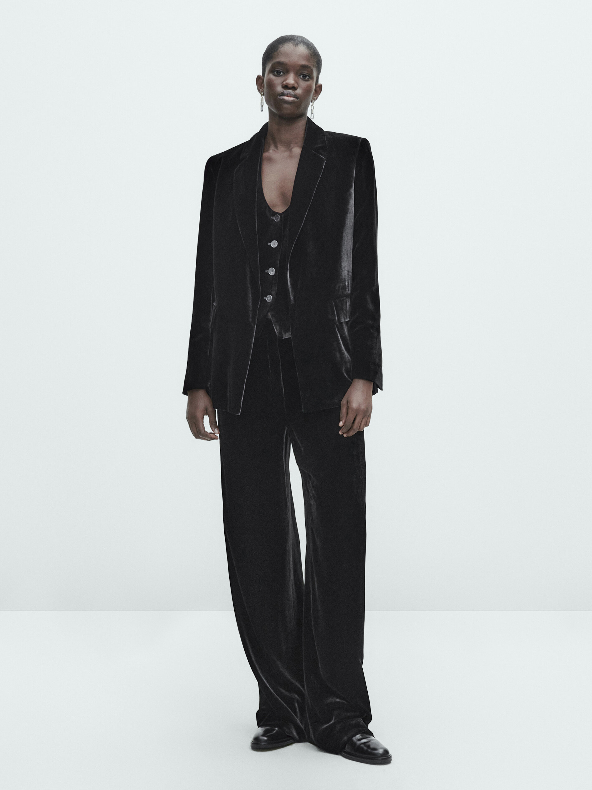 Massimo dutti velvet new arrivals suit