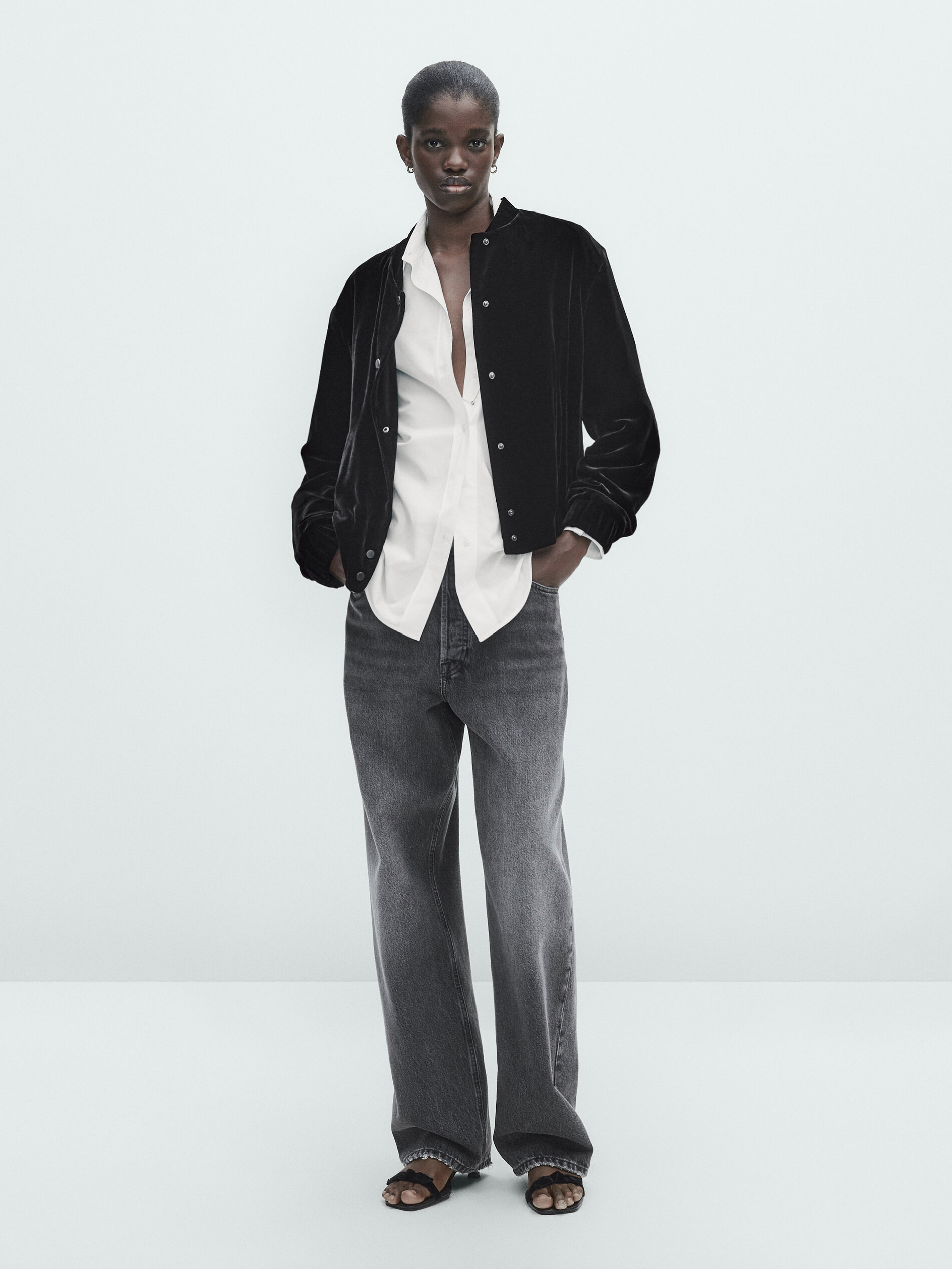 Massimo dutti cheap velvet down jacket