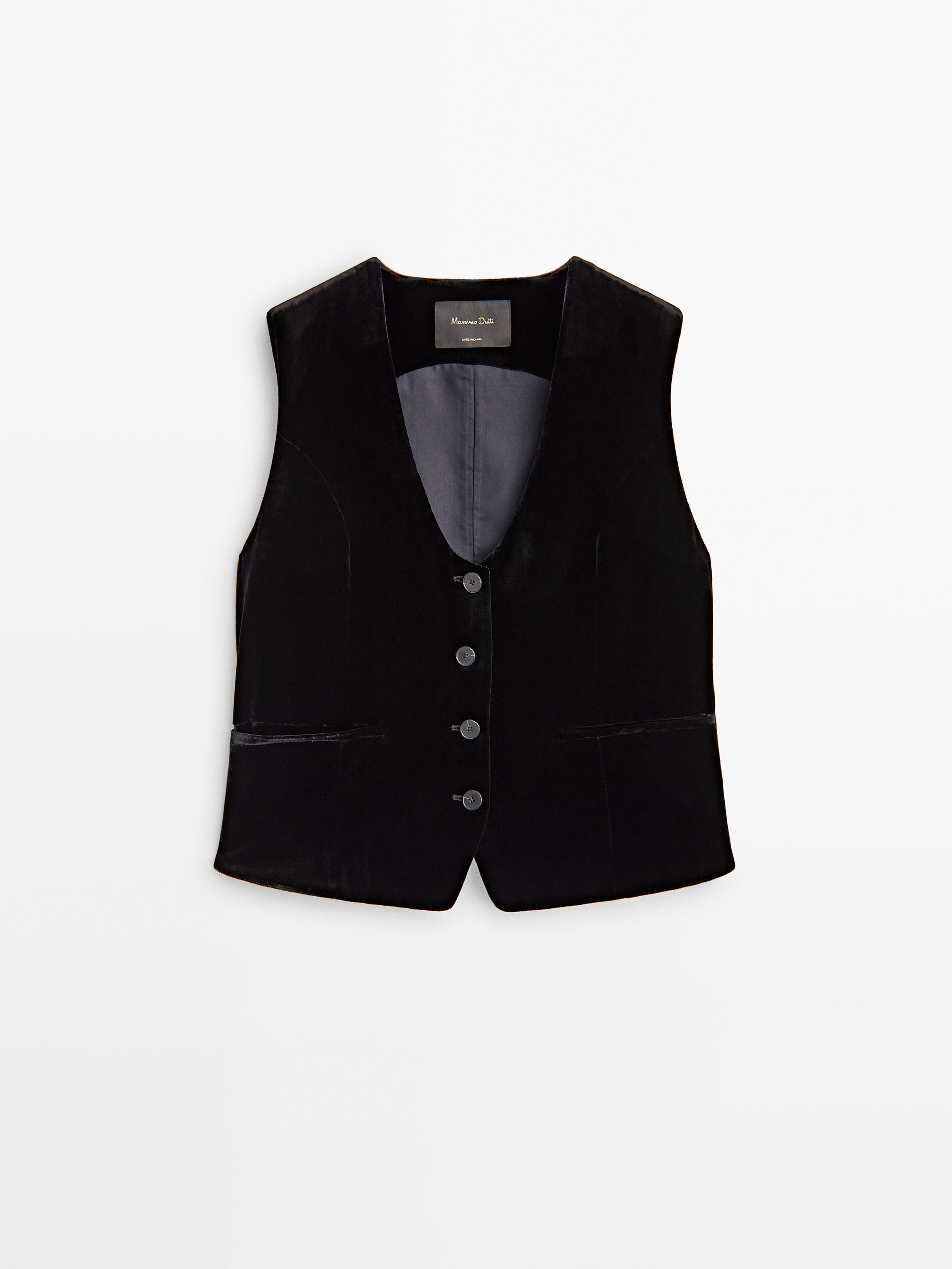 Velvet down jacket massimo dutti top
