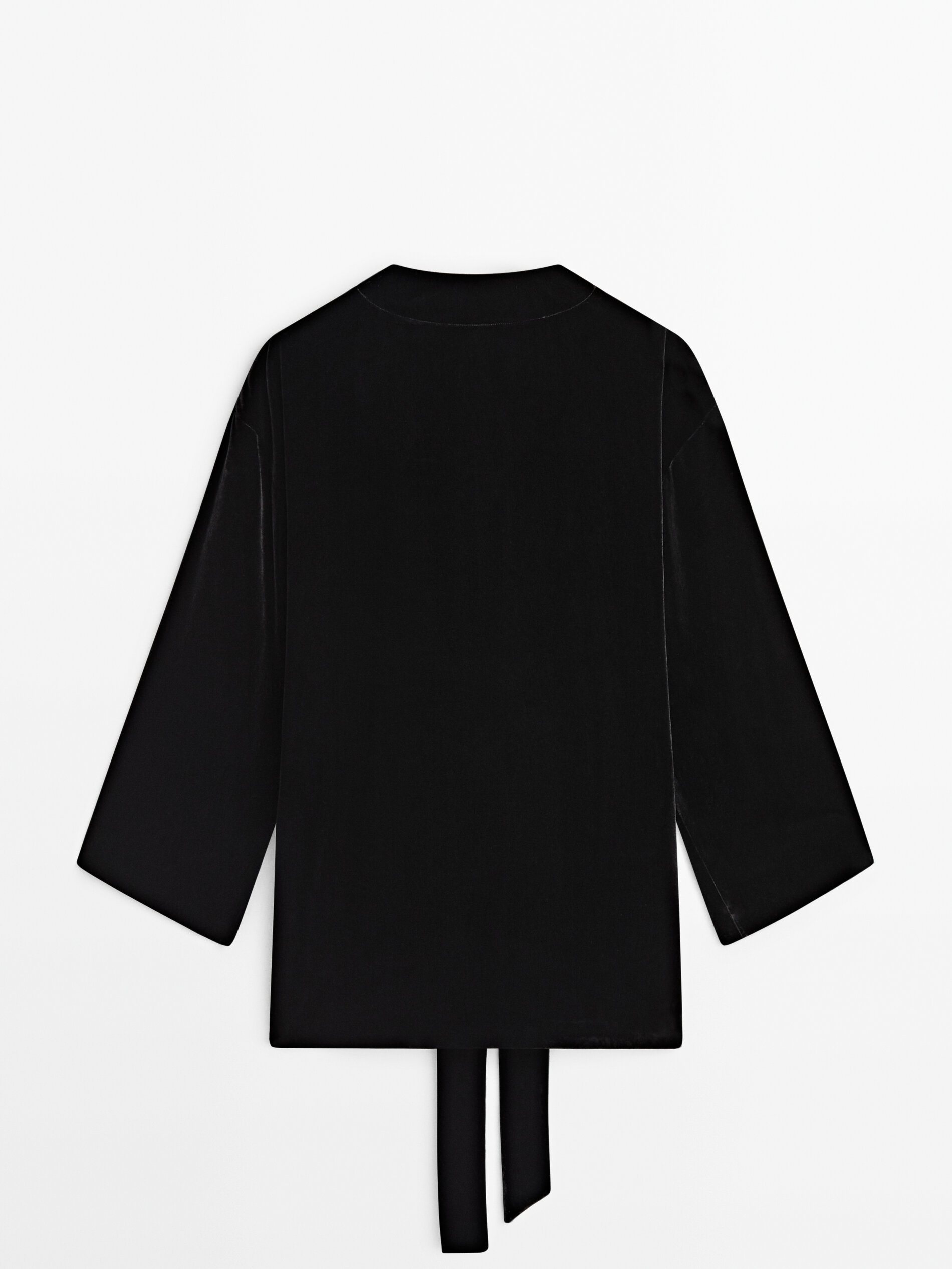 Black velvet kimono Black Dressy Massimo Dutti