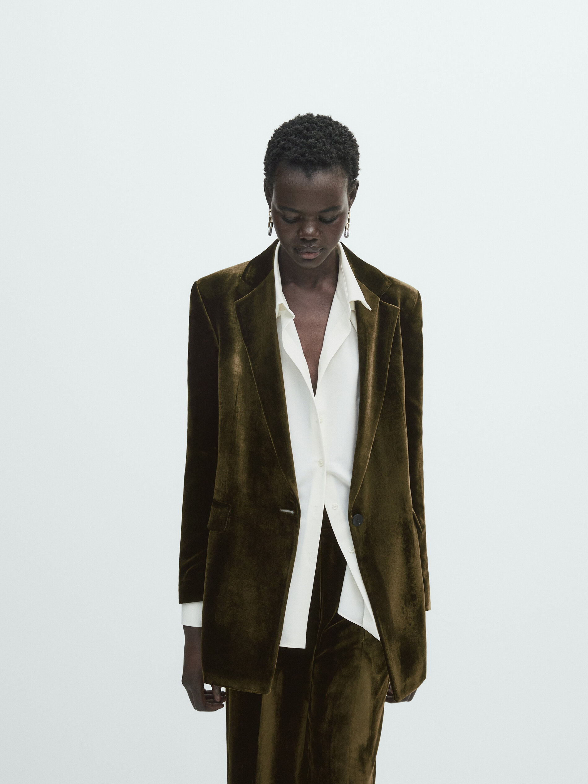 Massimo dutti velvet new arrivals suit