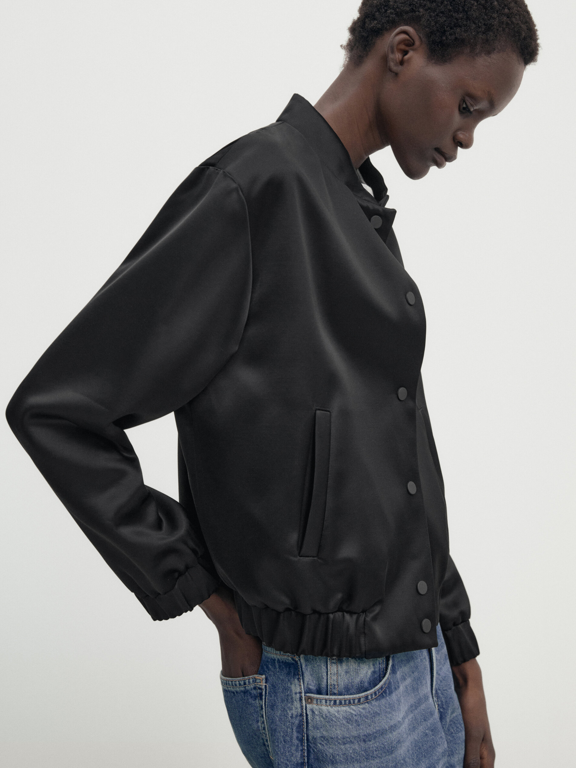 Satin bomber jacket