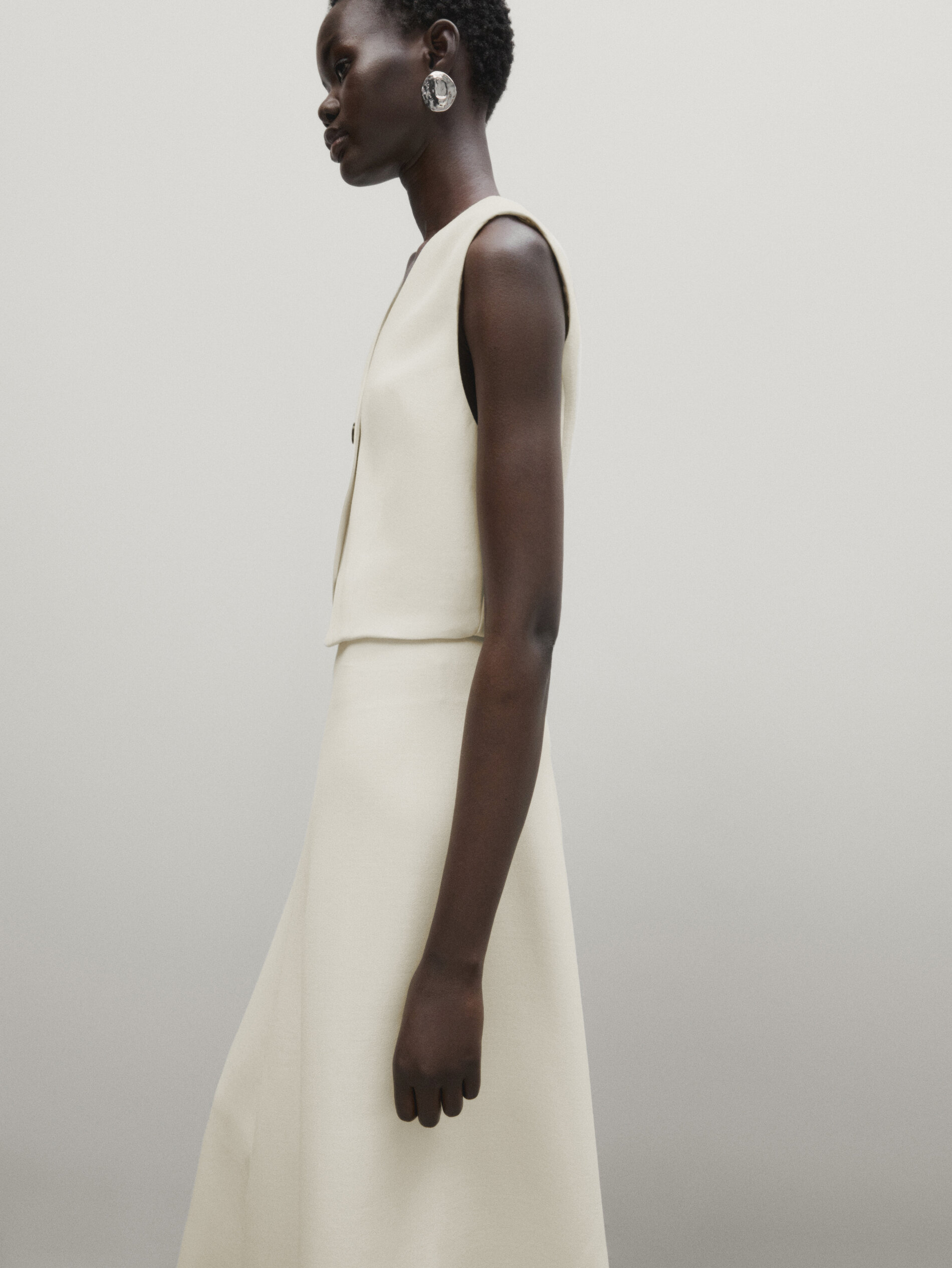 White store dress waistcoat