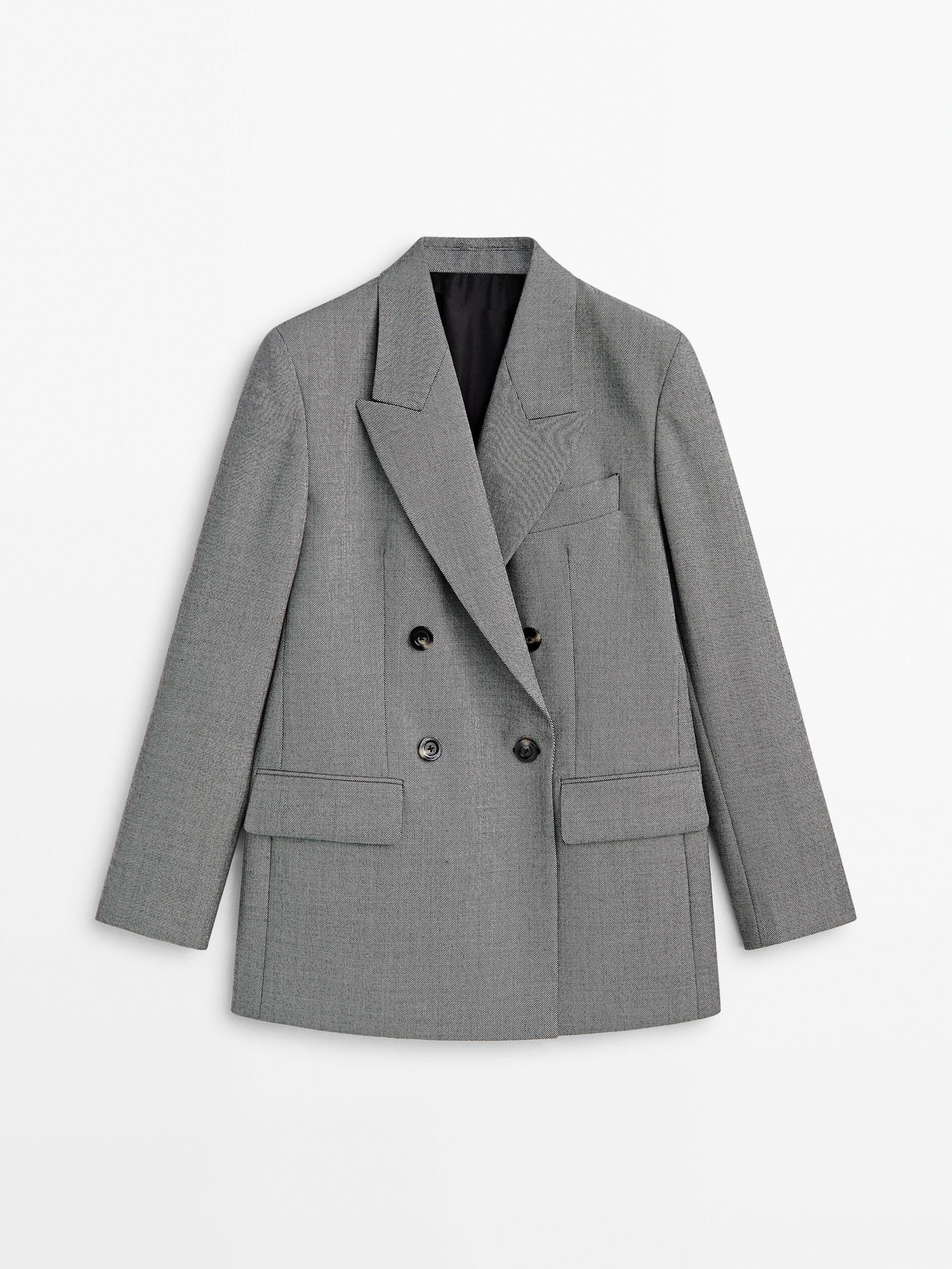 Massimo dutti grey outlet blazer