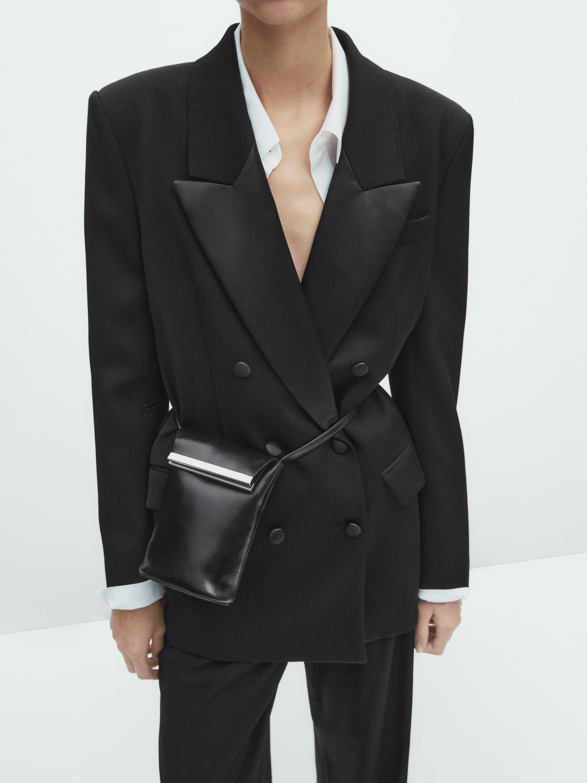 Massimo dutti sale black blazer dress
