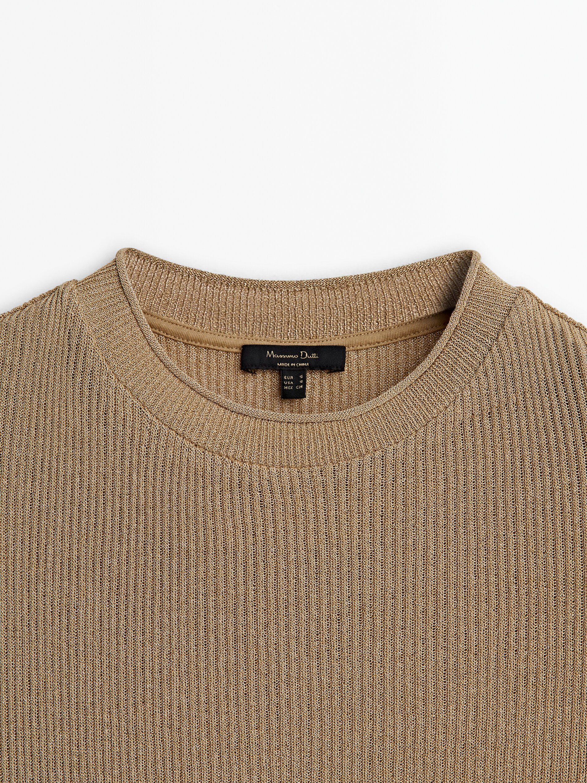 Massimo dutti camisetas shop manga corta mujer