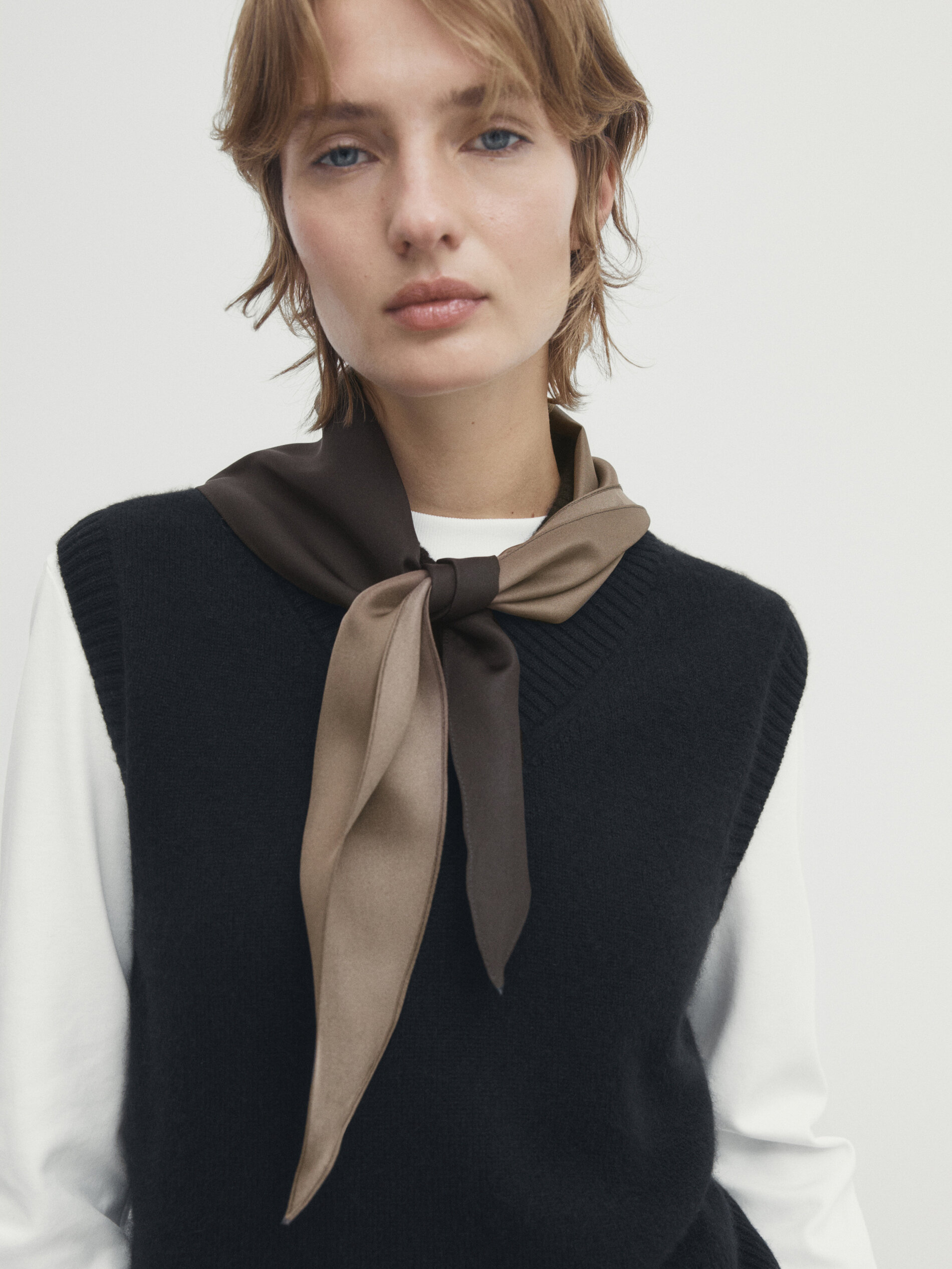 Massimo dutti silk discount scarf