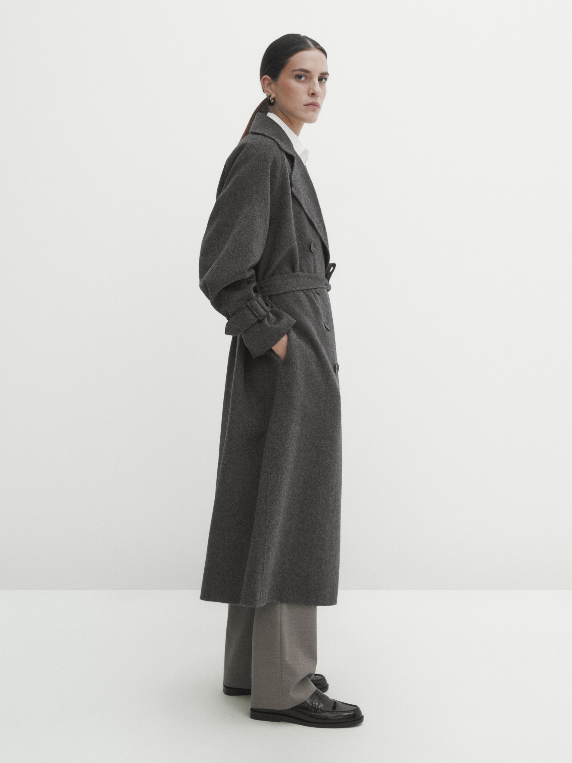 Massimo dutti shop grey coat