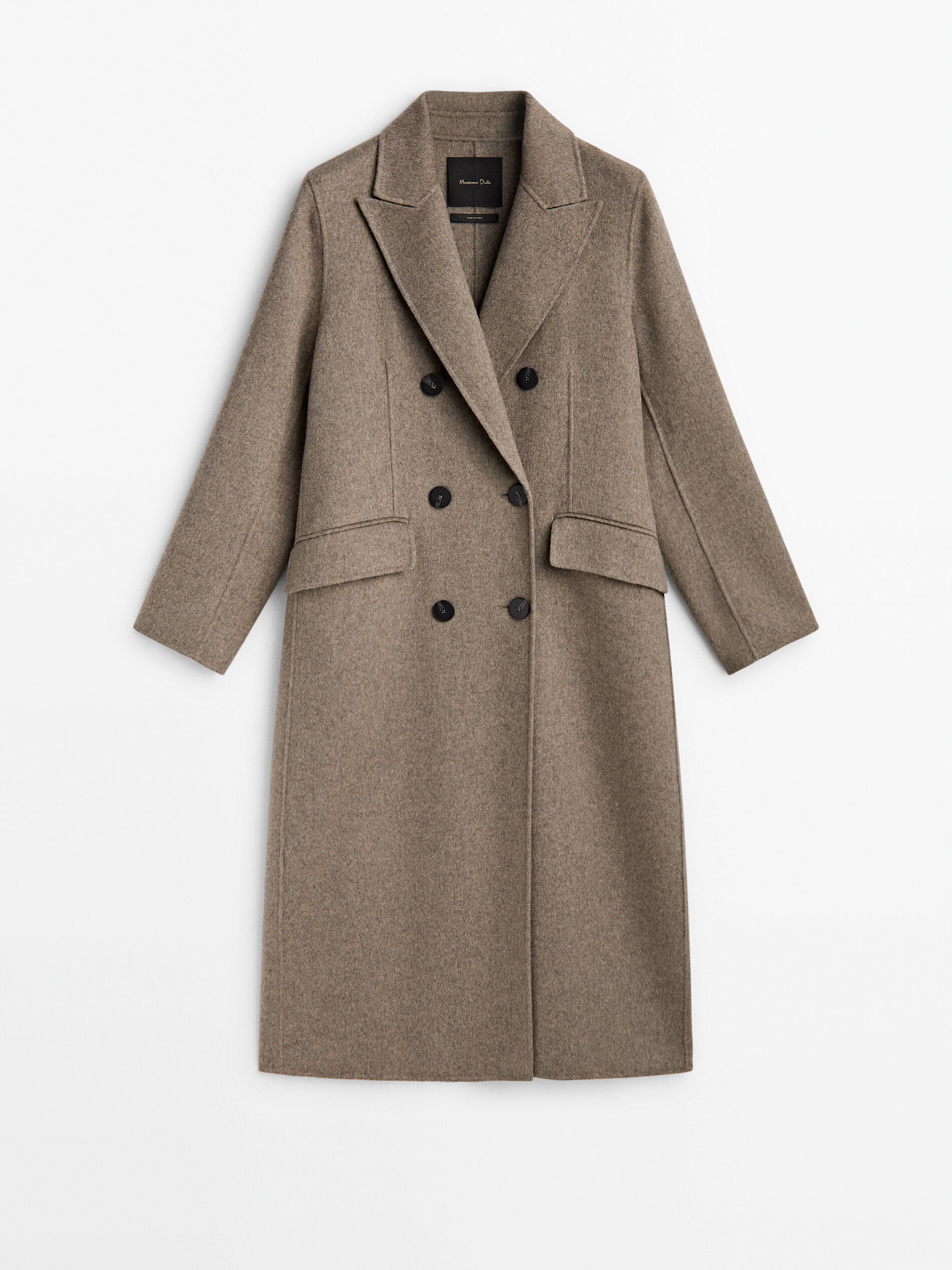 Long wool blend double-breasted coat · Mole Brown · Coats And