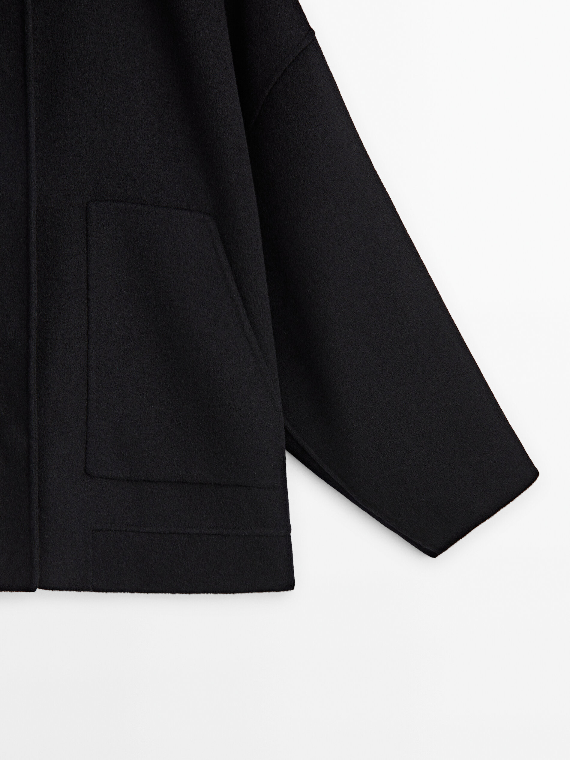 Voluminous wool blend bomber jacket Black Coats And Jackets