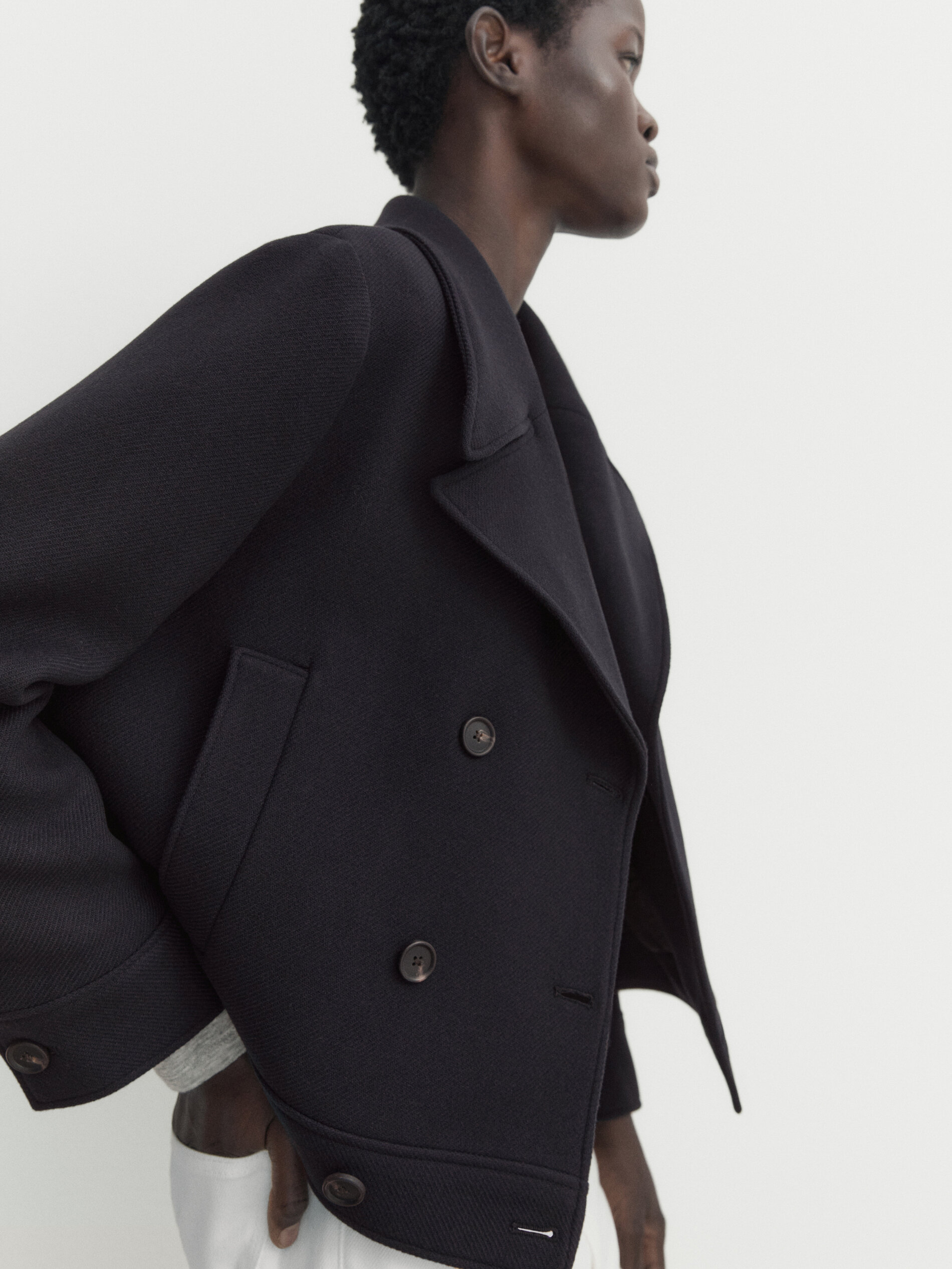 Massimo dutti peacoat on sale