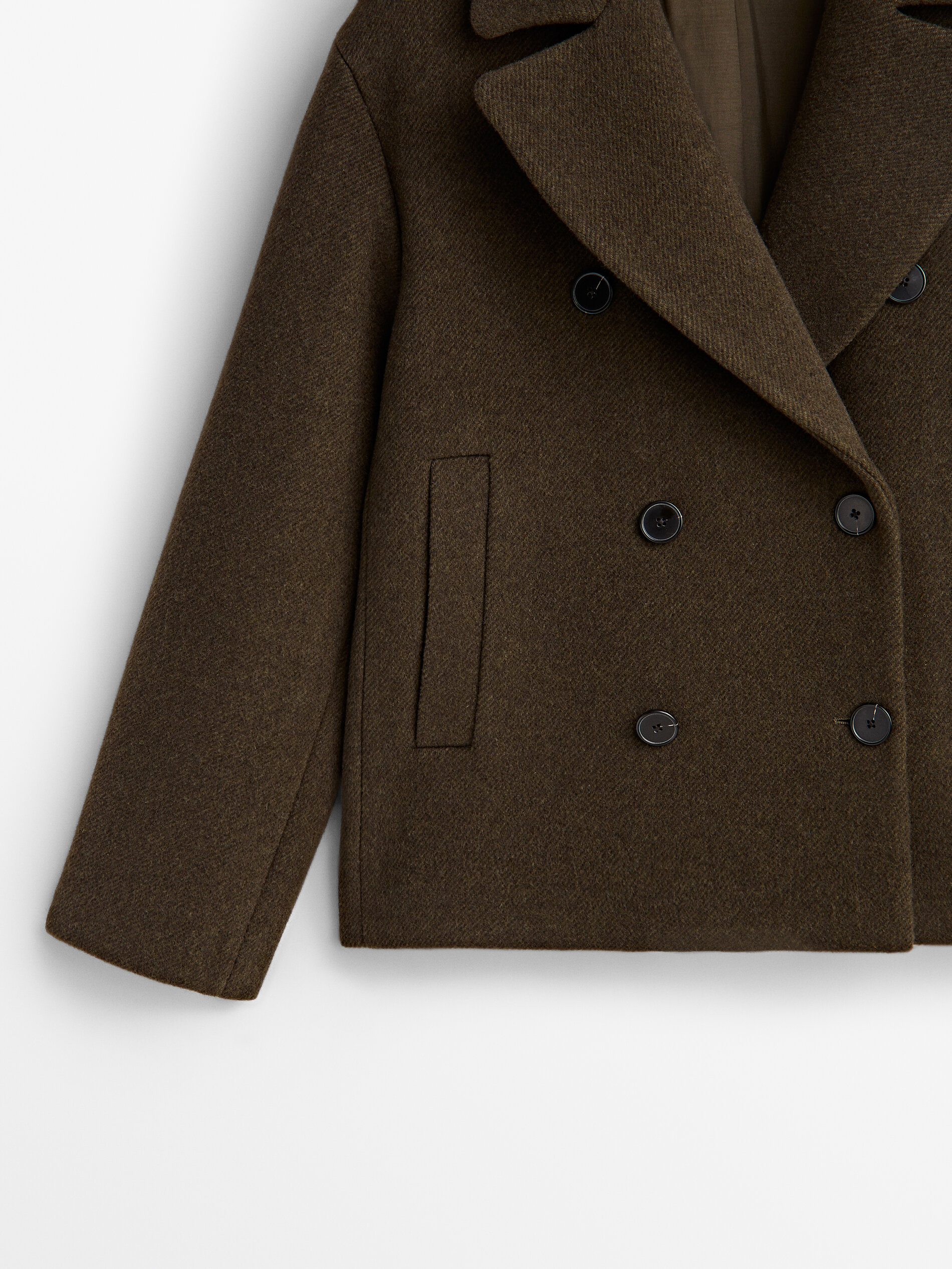 Khaki peacoat womens discount
