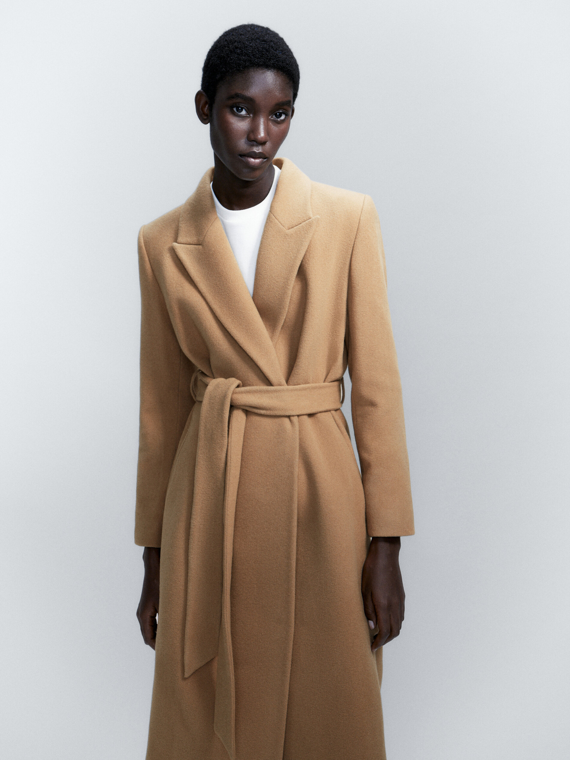 Camel coat outlet massimo dutti