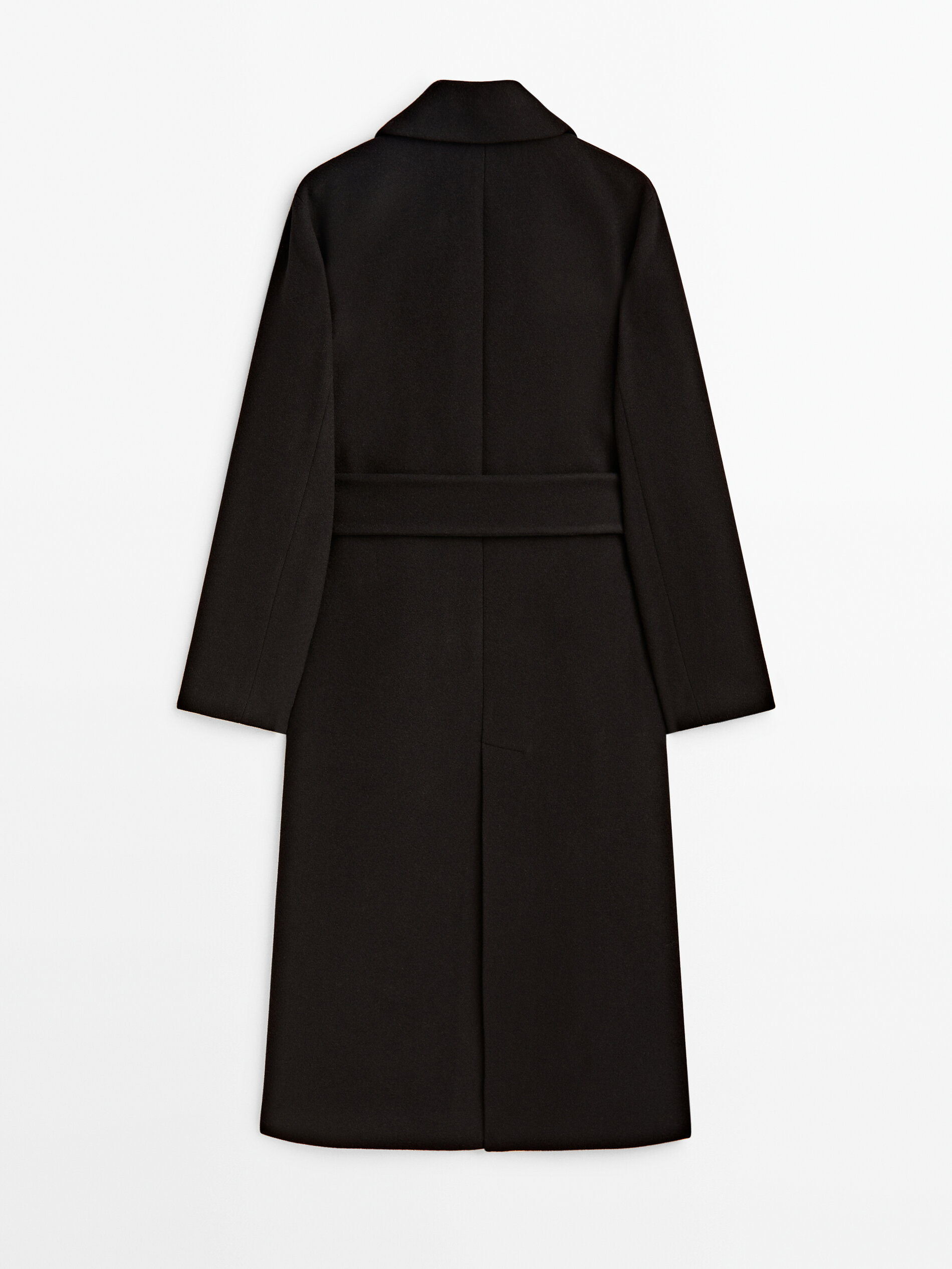Manteau Batin en laine m lang e avec ceinture