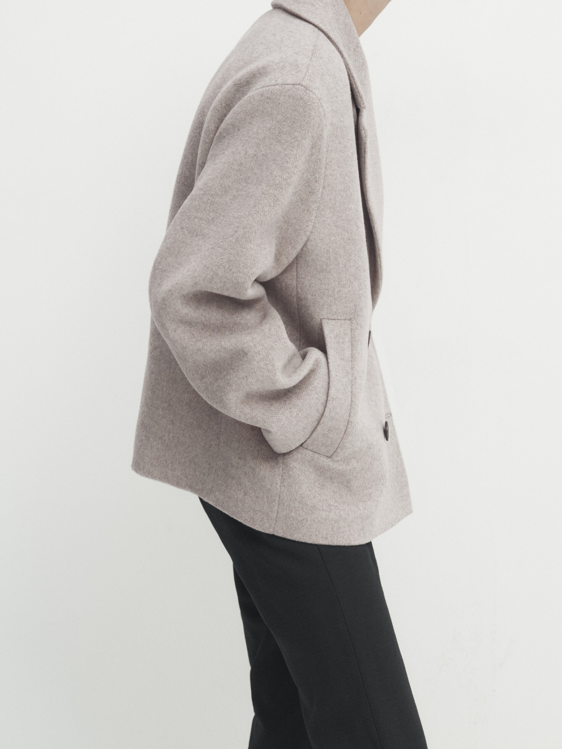 Massimo dutti grey discount coat