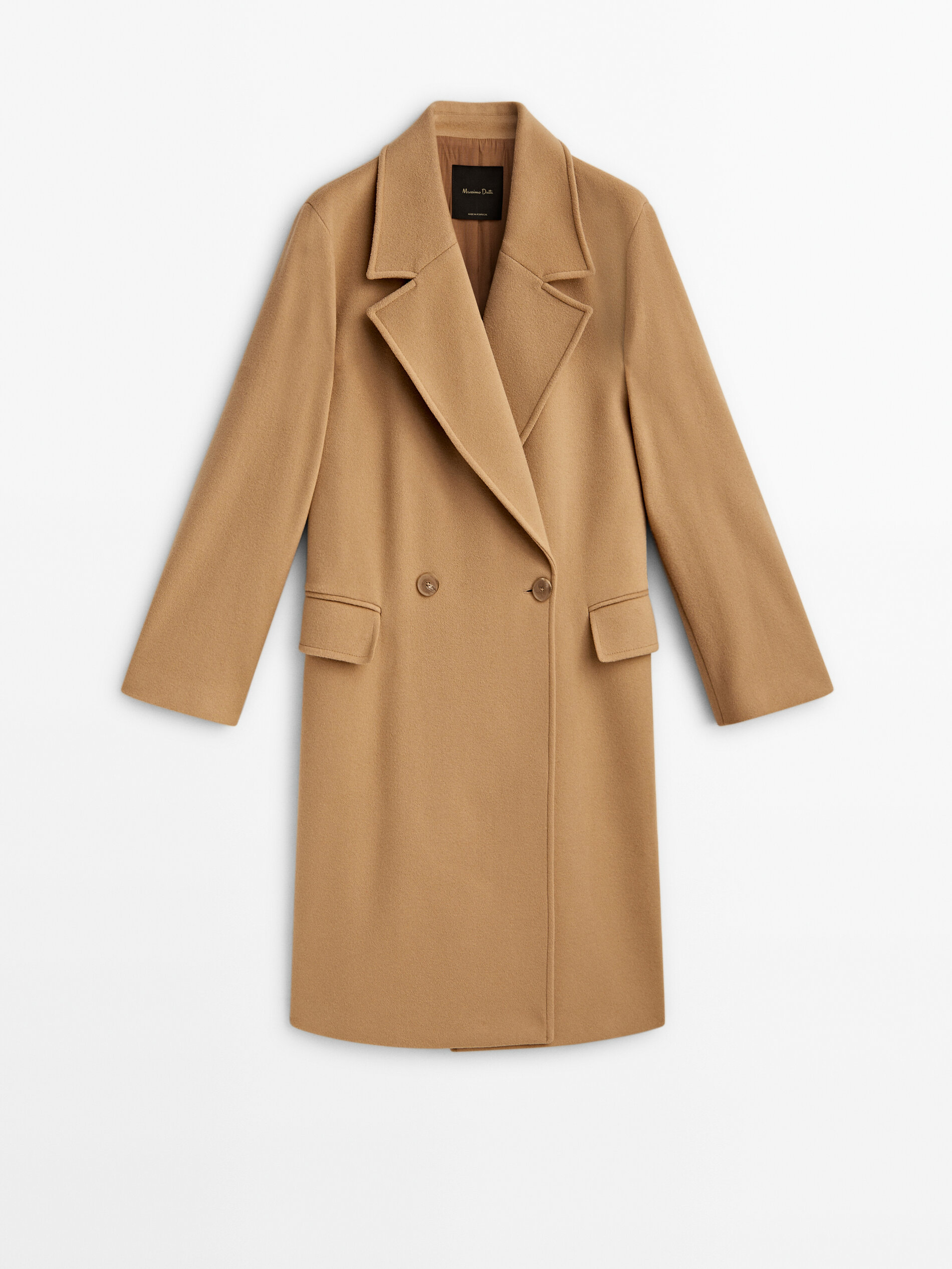 Wool blend comfort double-breasted coat · Camel · Coats And