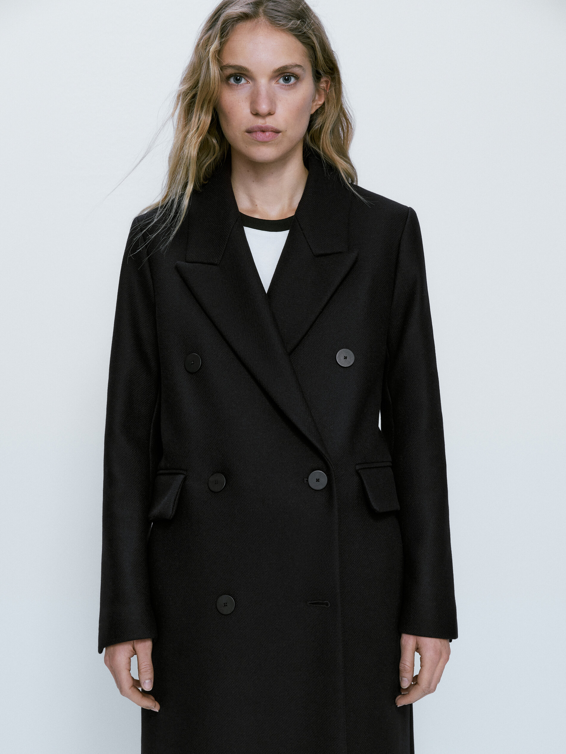 Massimo dutti double breasted coat online