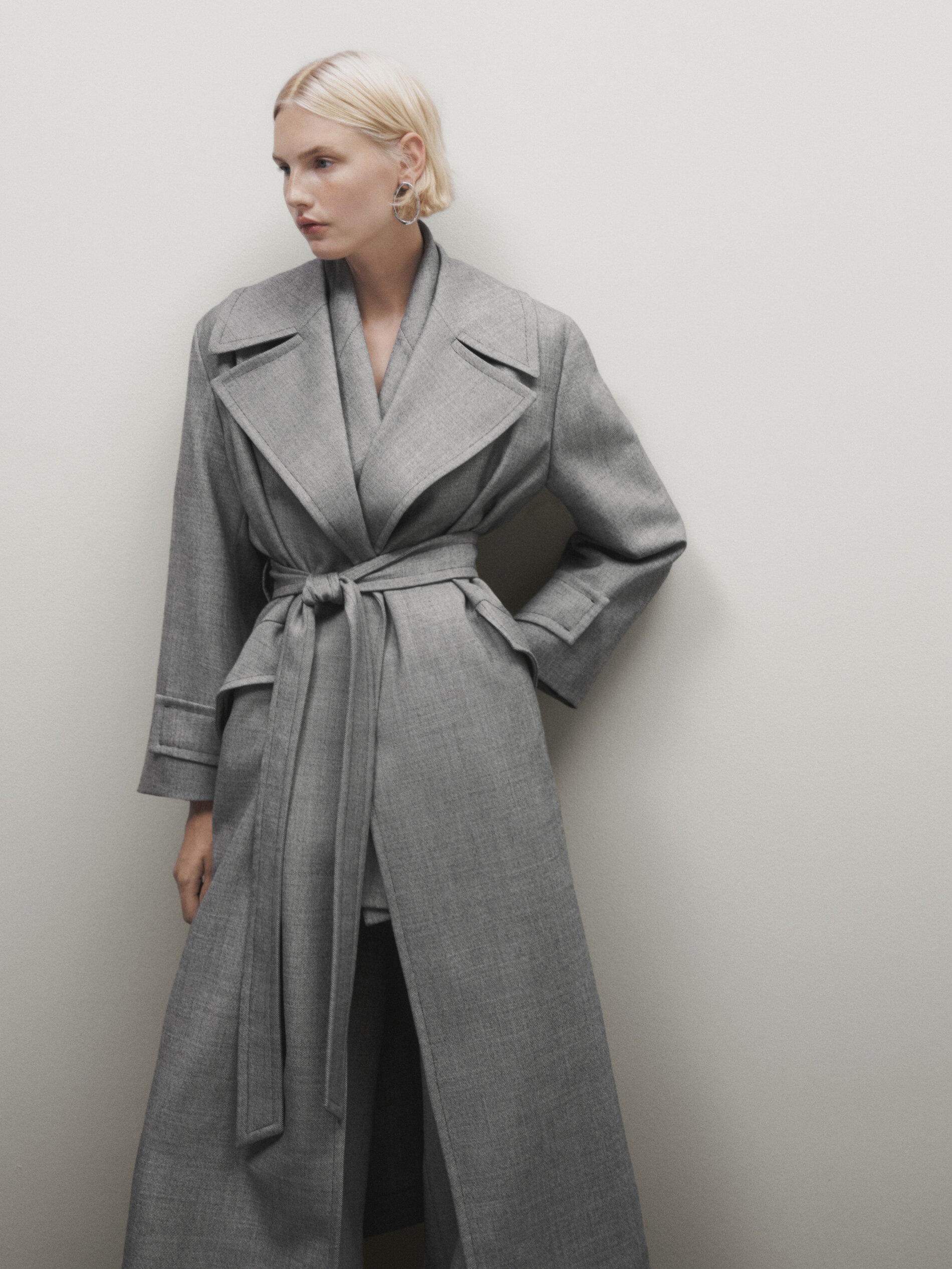 Grey coats top and jackets