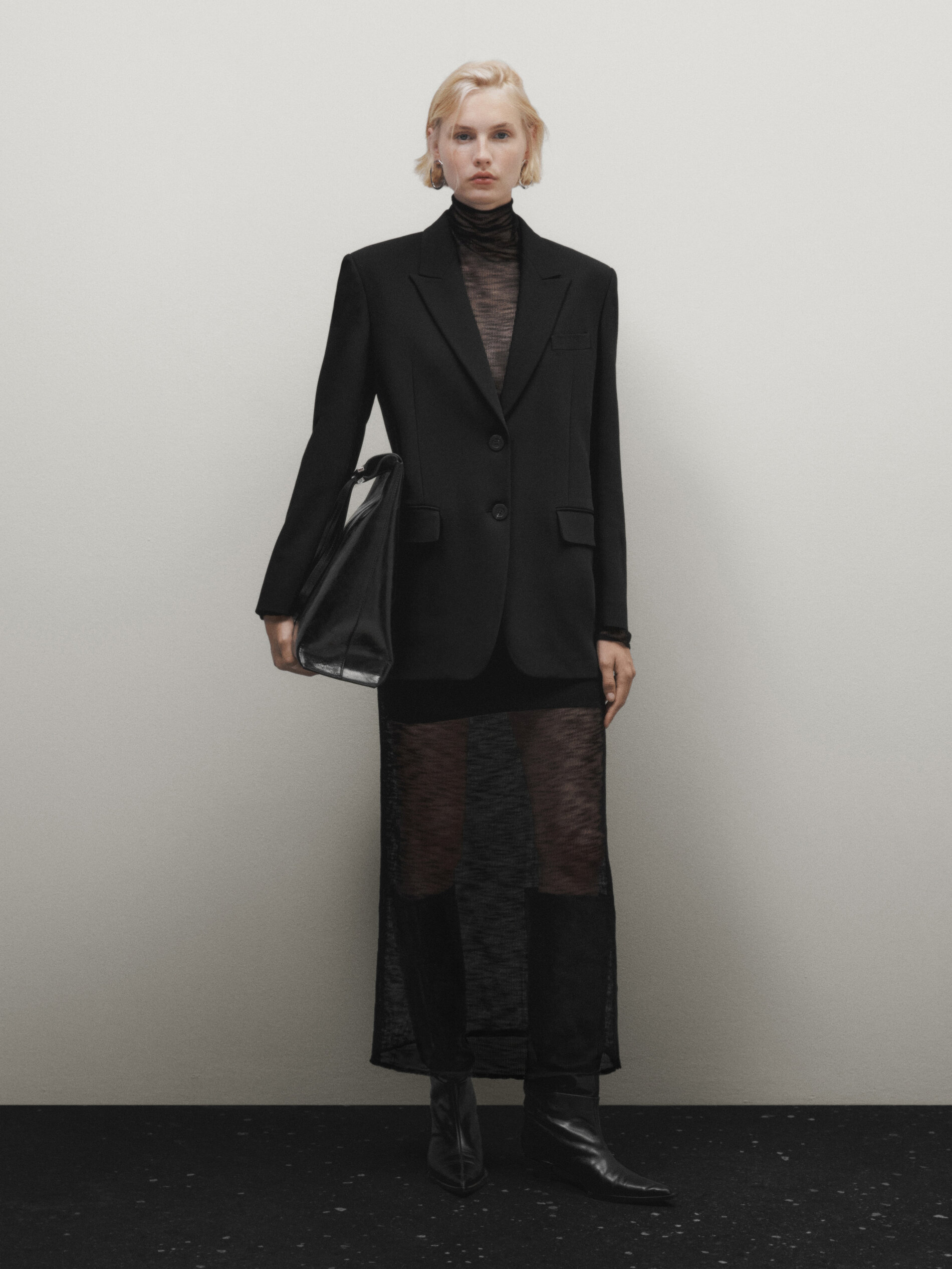 Massimo dutti sale black blazer dress