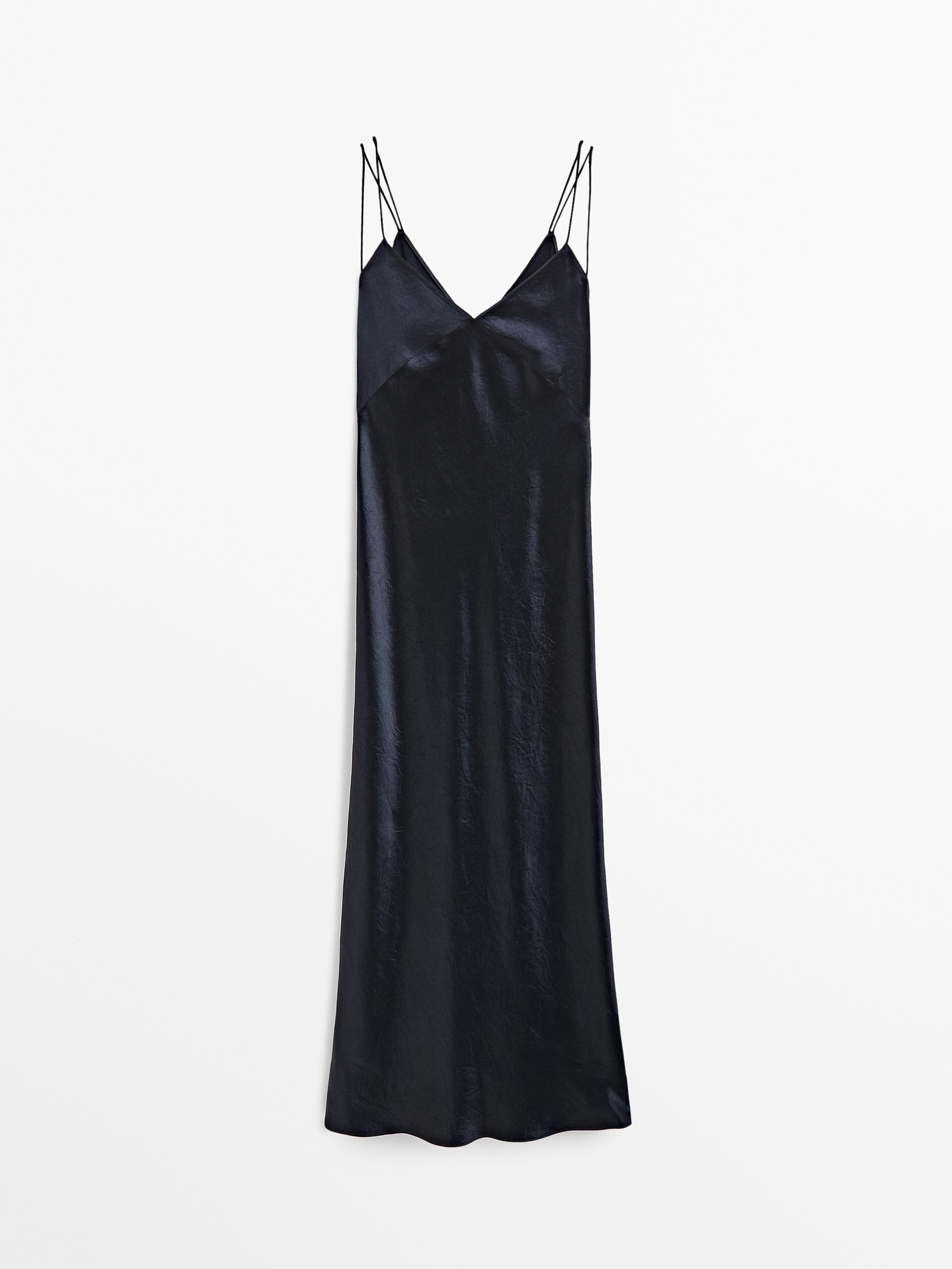 Robe nuisette satin e Bleu Sombre Habill Robes Et