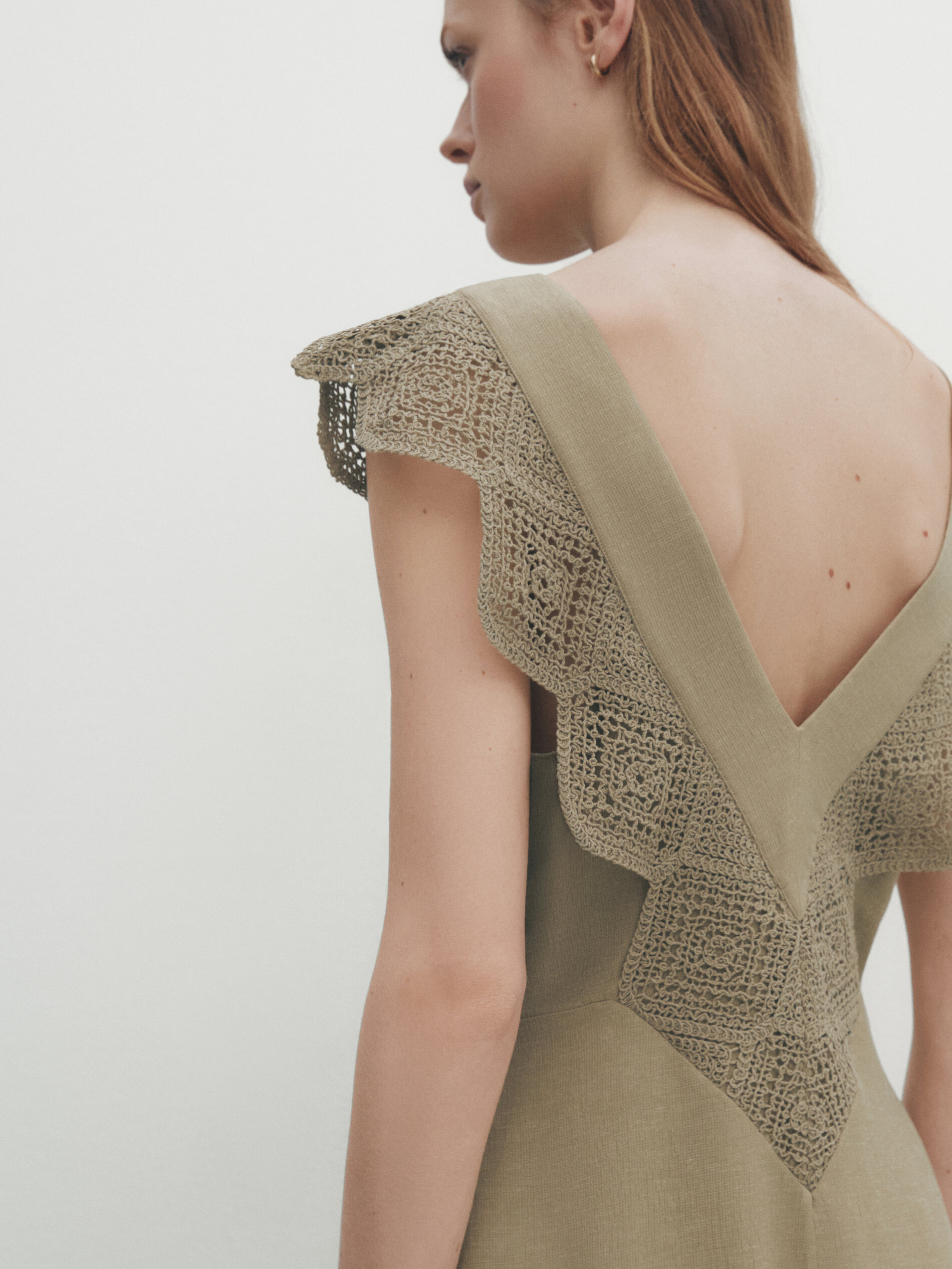 Massimo dutti cheap crochet dress