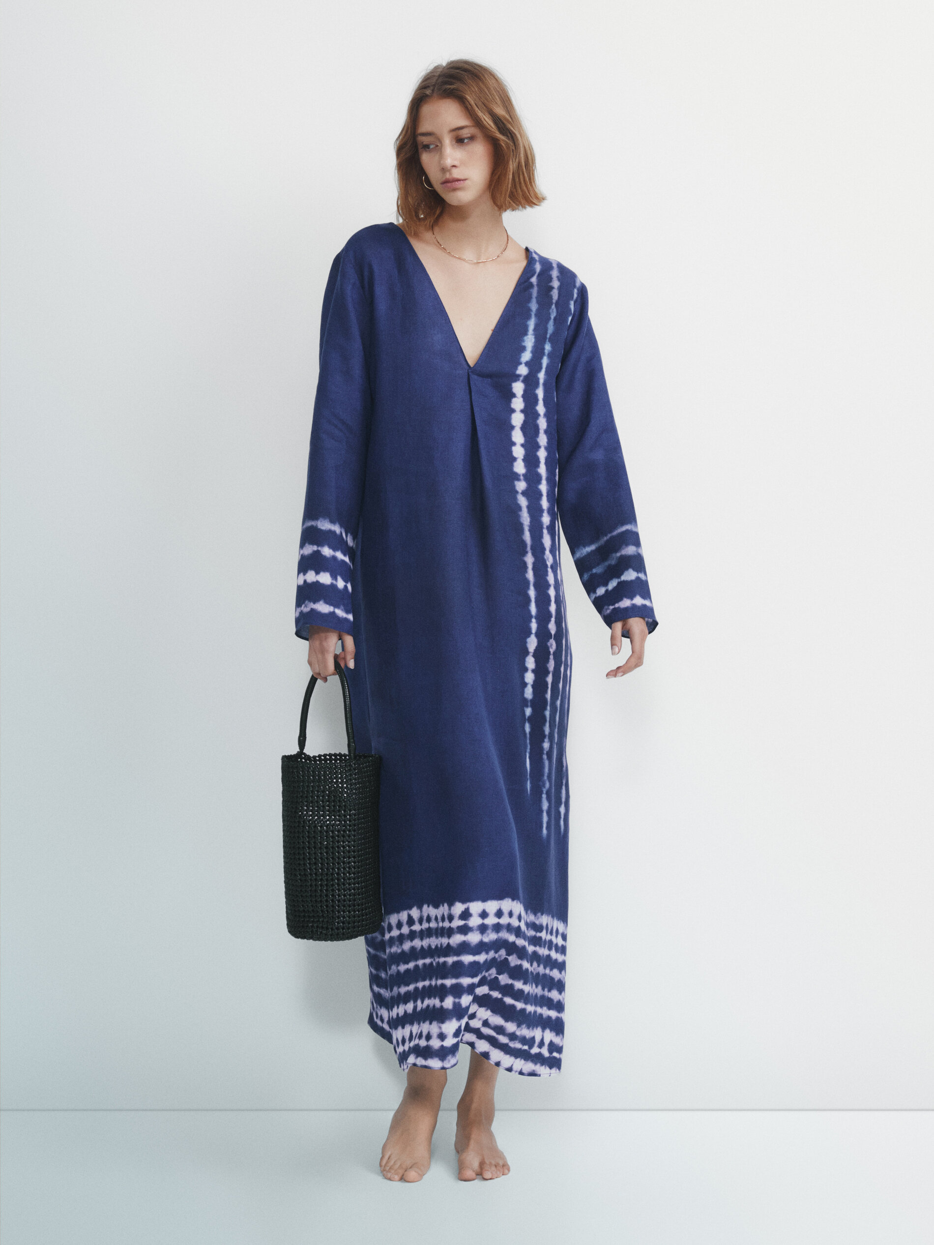 Vestido tie dye deals massimo dutti