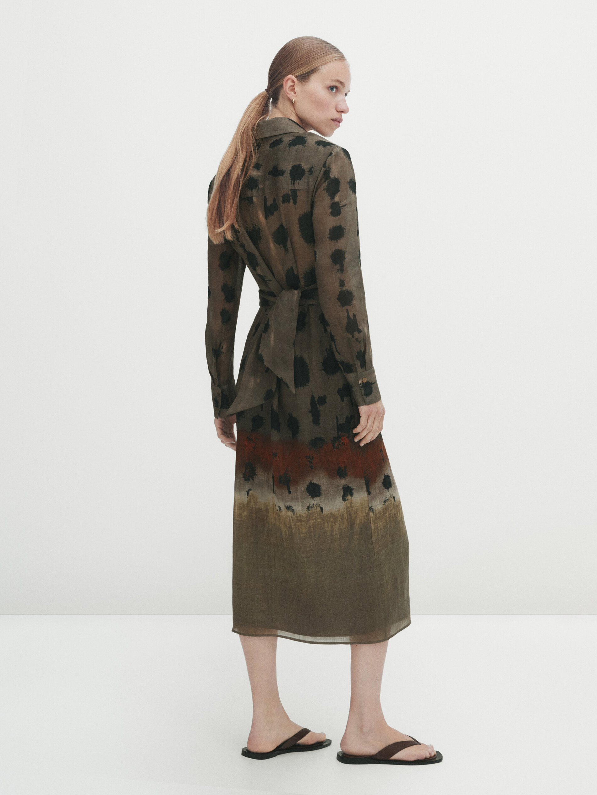 Massimo dutti 2025 animal print dress