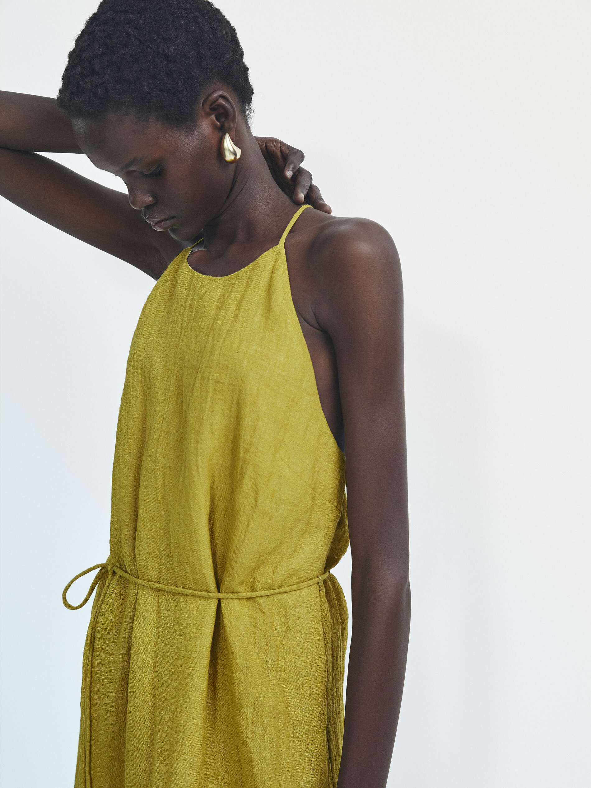 Massimo dutti shop yellow dress