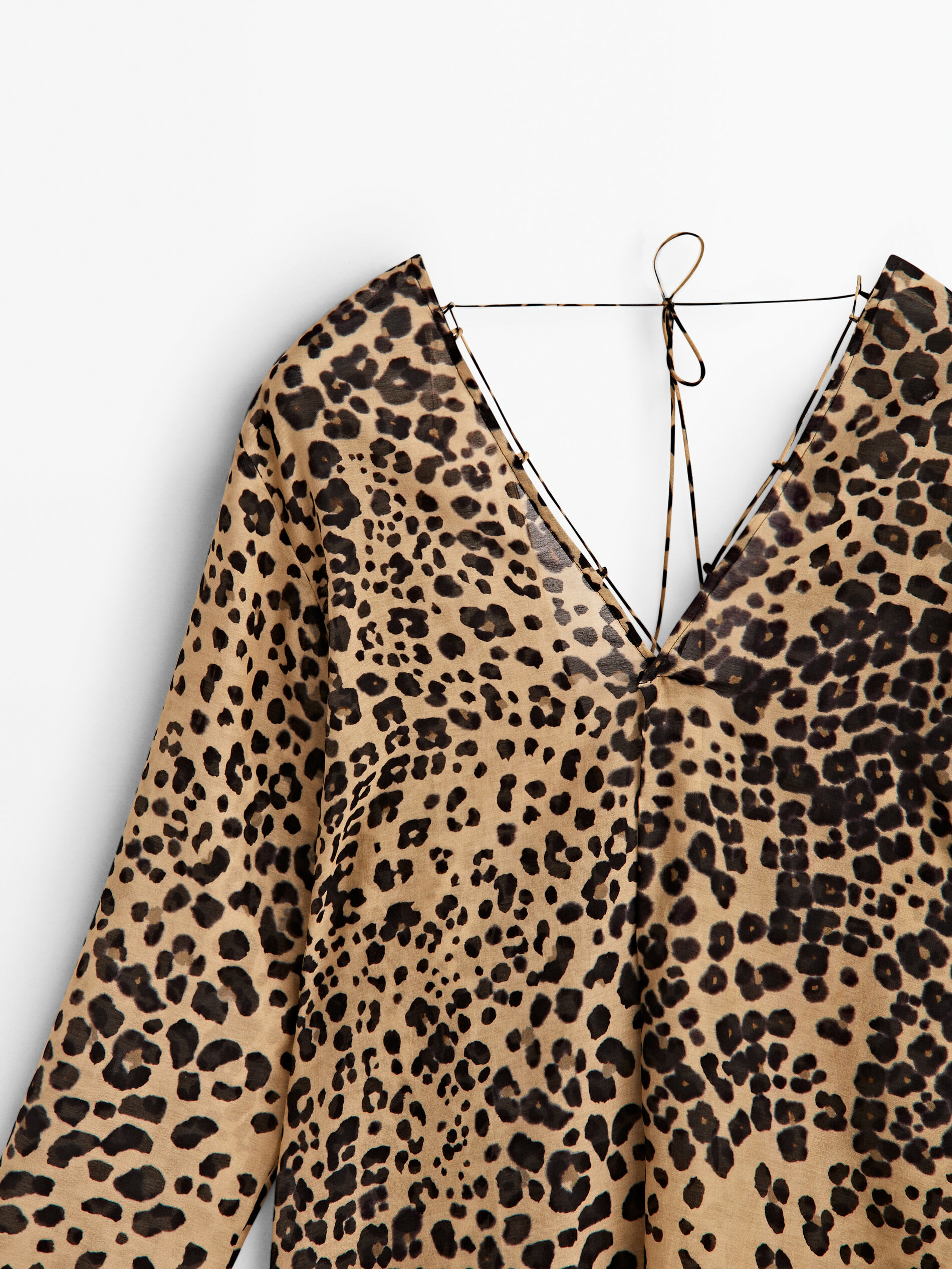 Vestido animal print massimo dutti store
