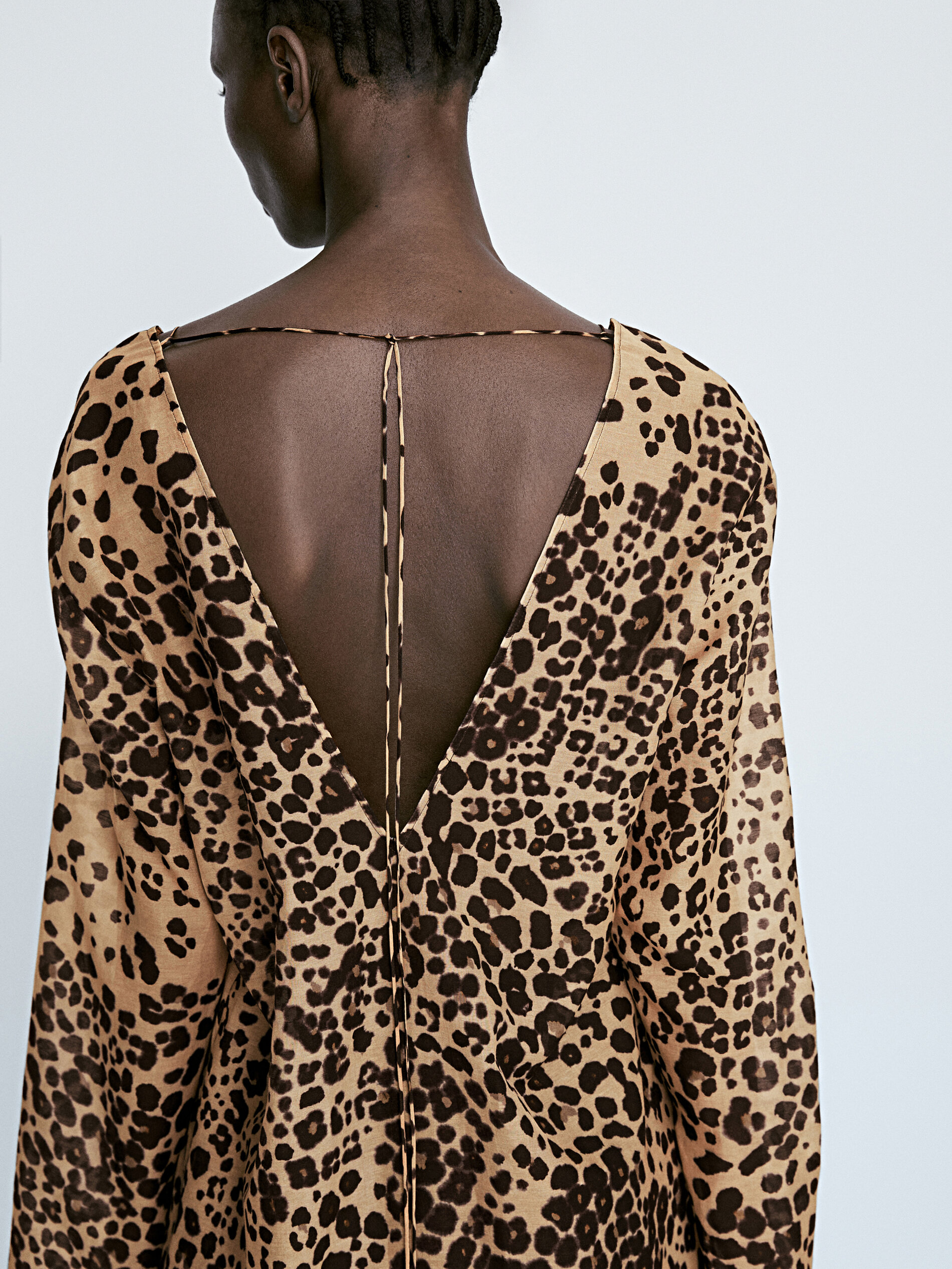 Vestido animal print massimo dutti store