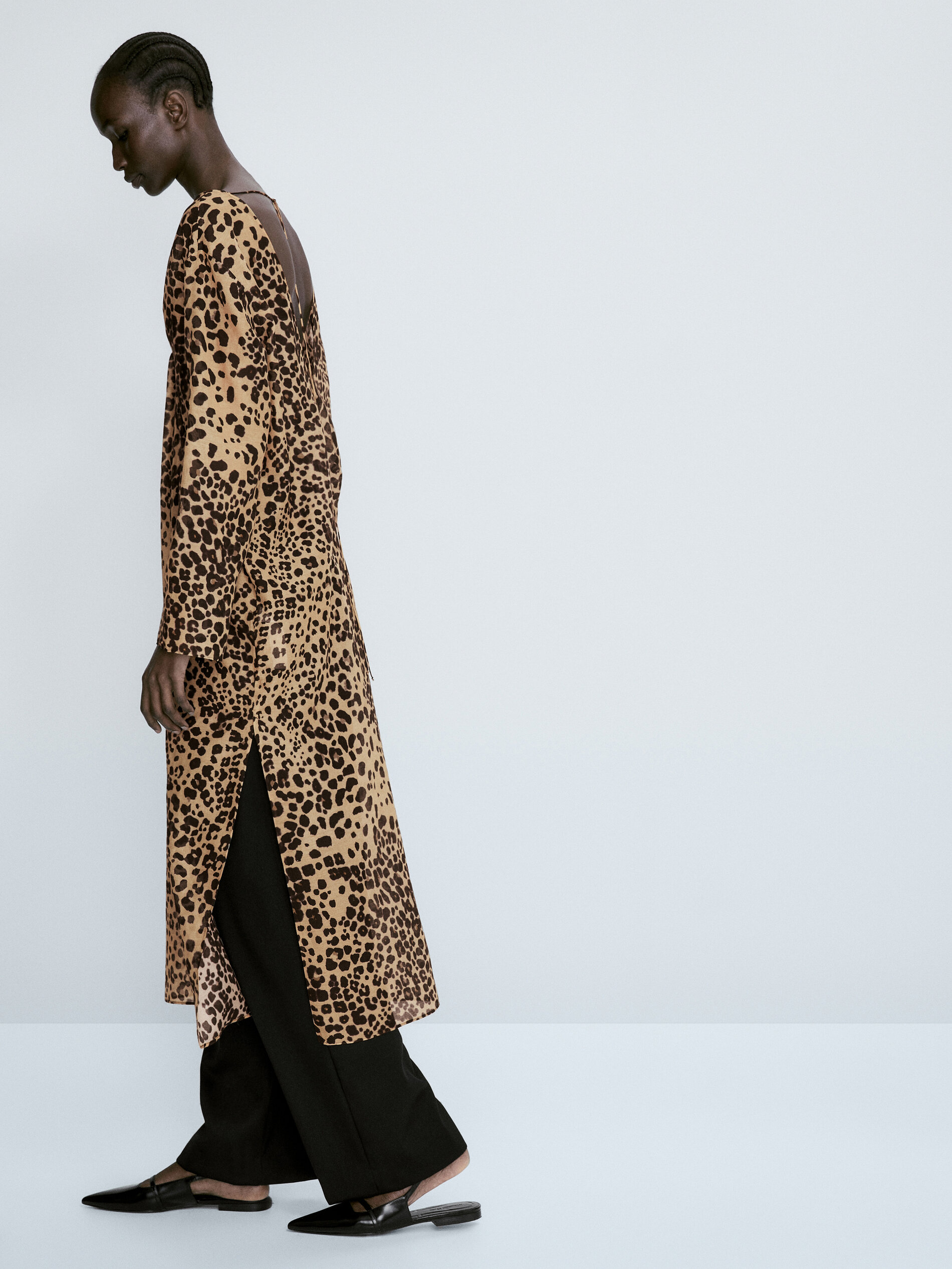 Massimo dutti leopard best sale dress