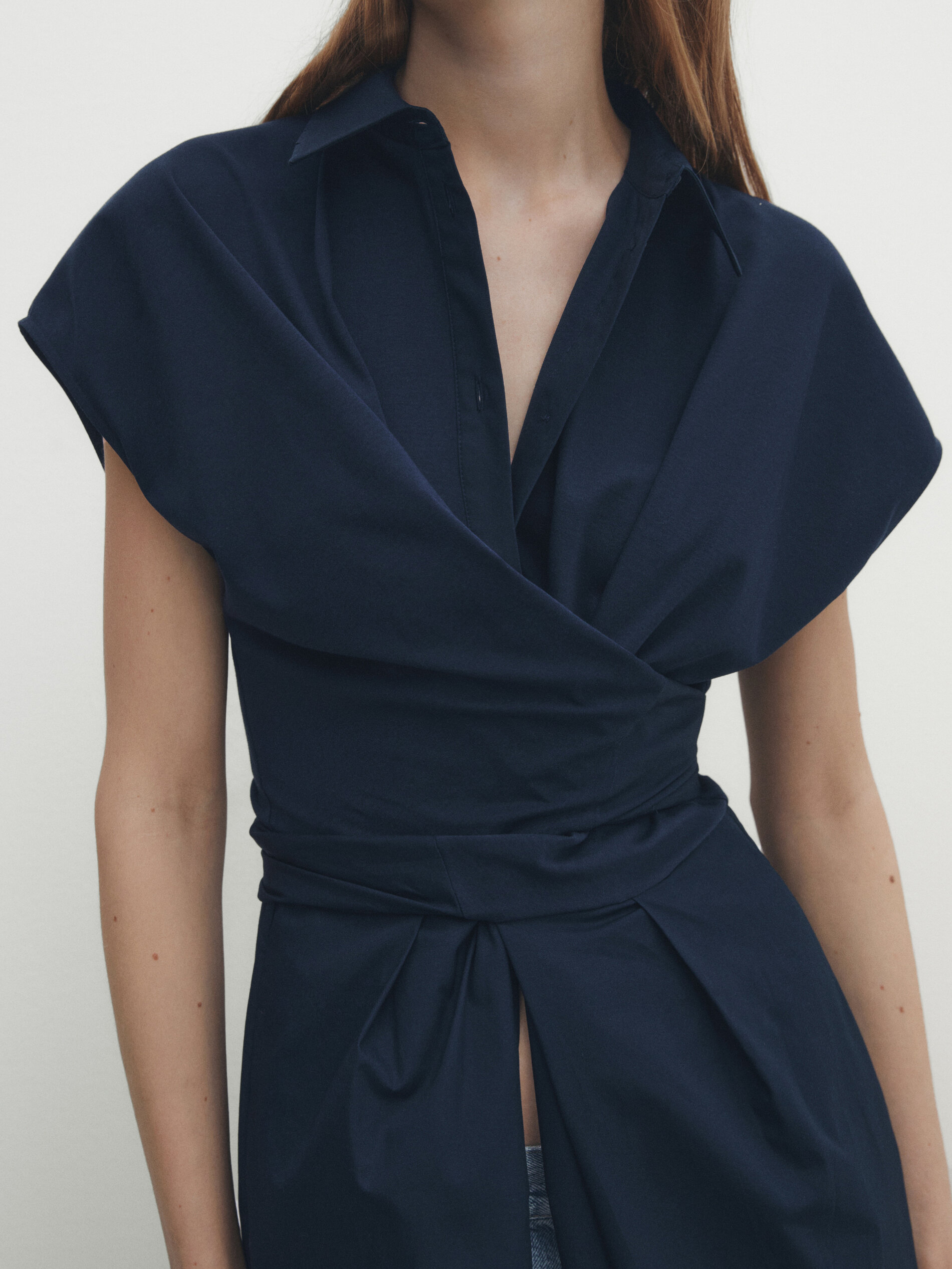 Massimo dutti vestido camisero sale