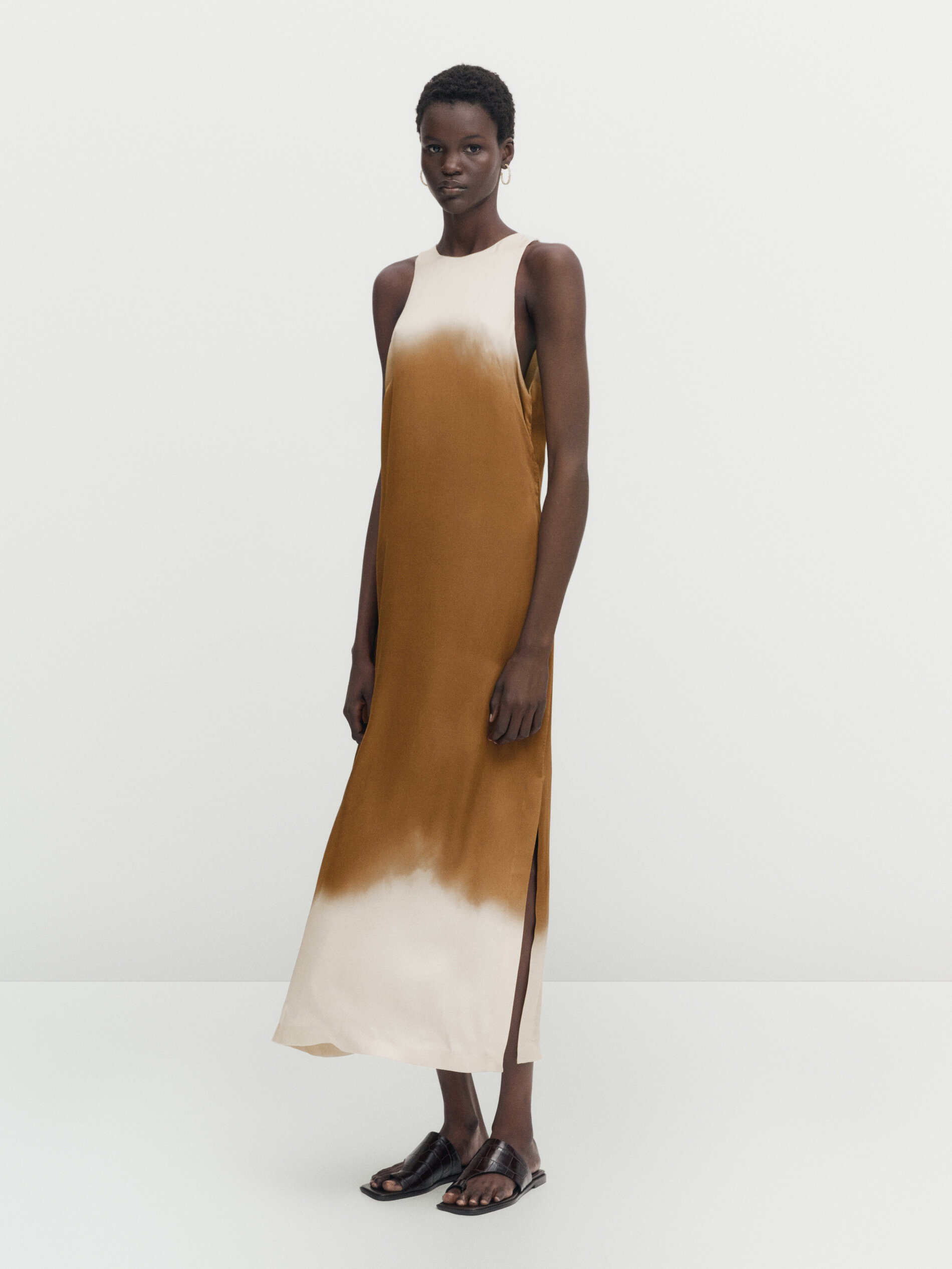 Vestido tie clearance dye massimo dutti