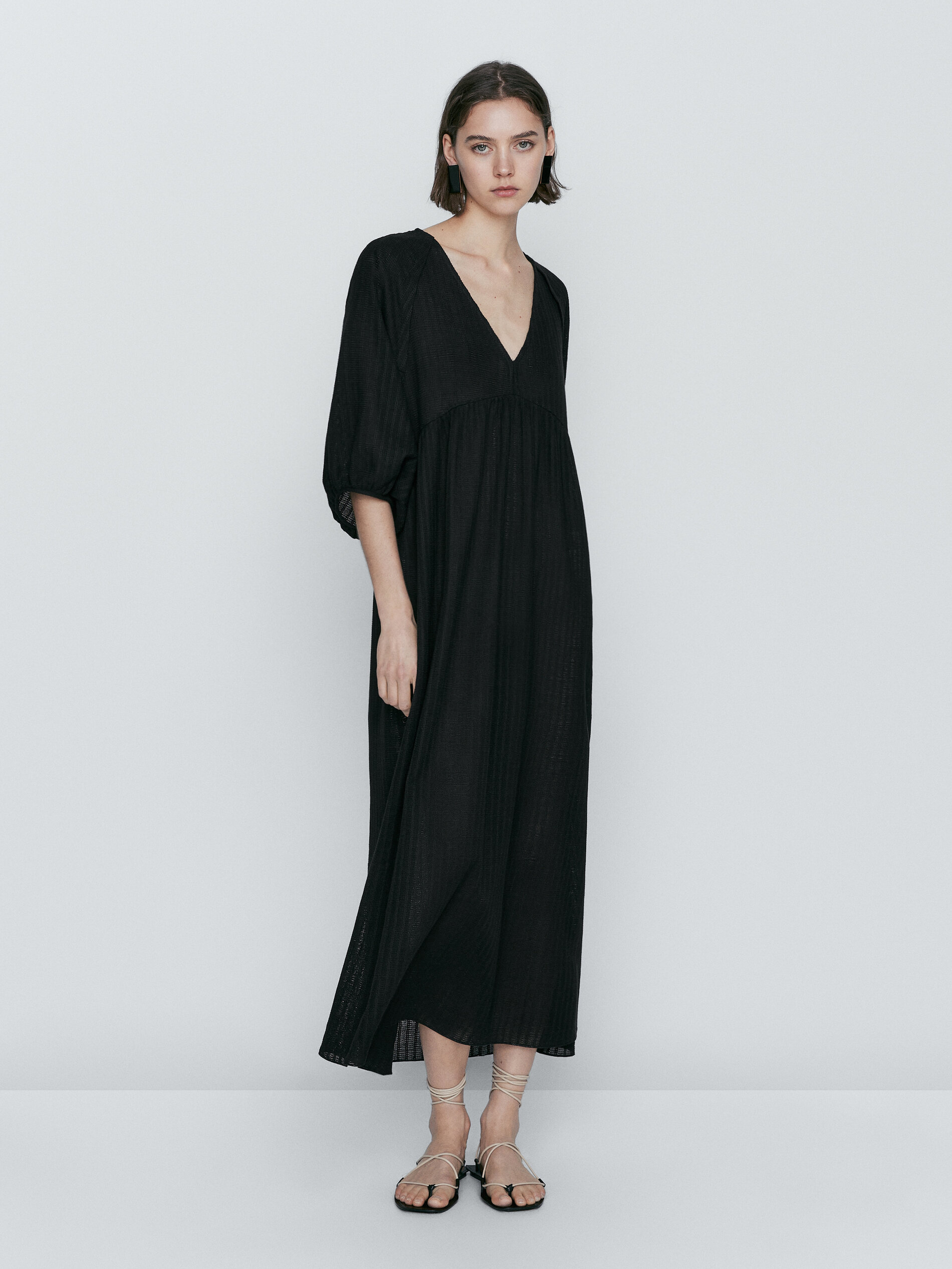 Massimo dutti vestidos midi clearance