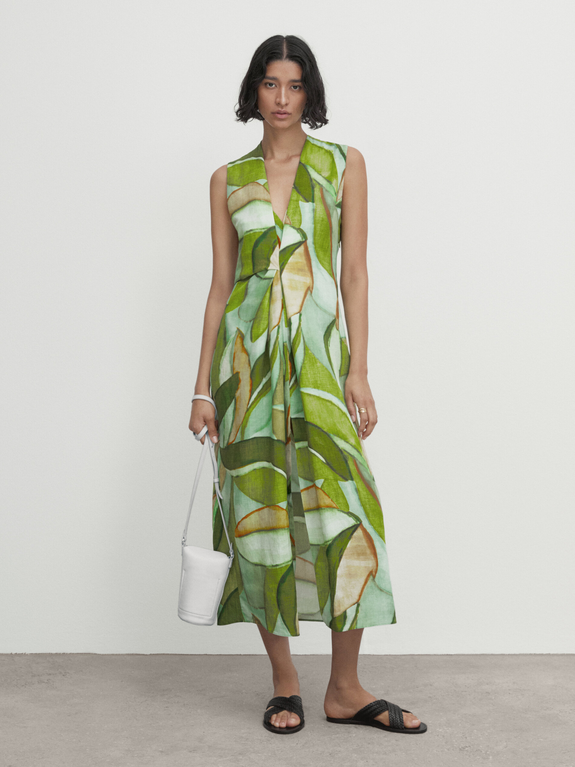 Vestido verde deals massimo dutti