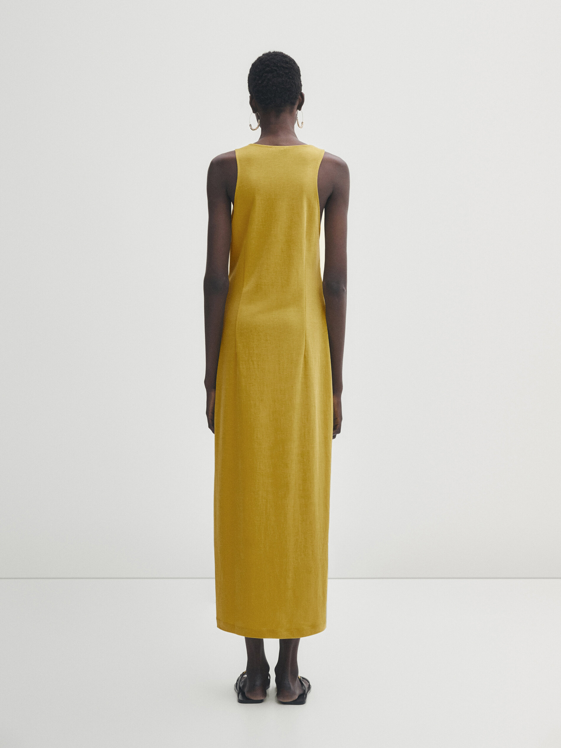 Massimo dutti yellow dress deals