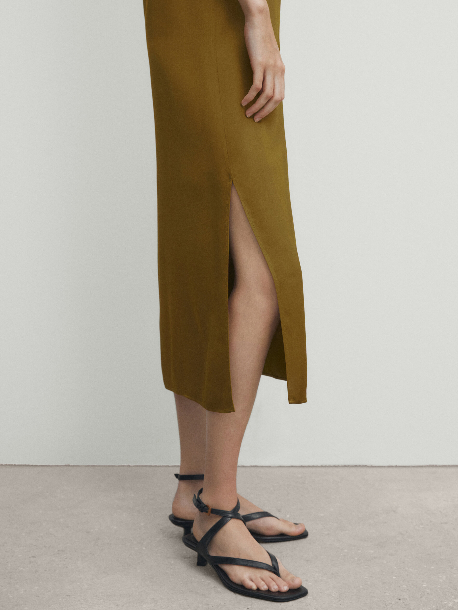 Massimo dutti ribbed outlet dress