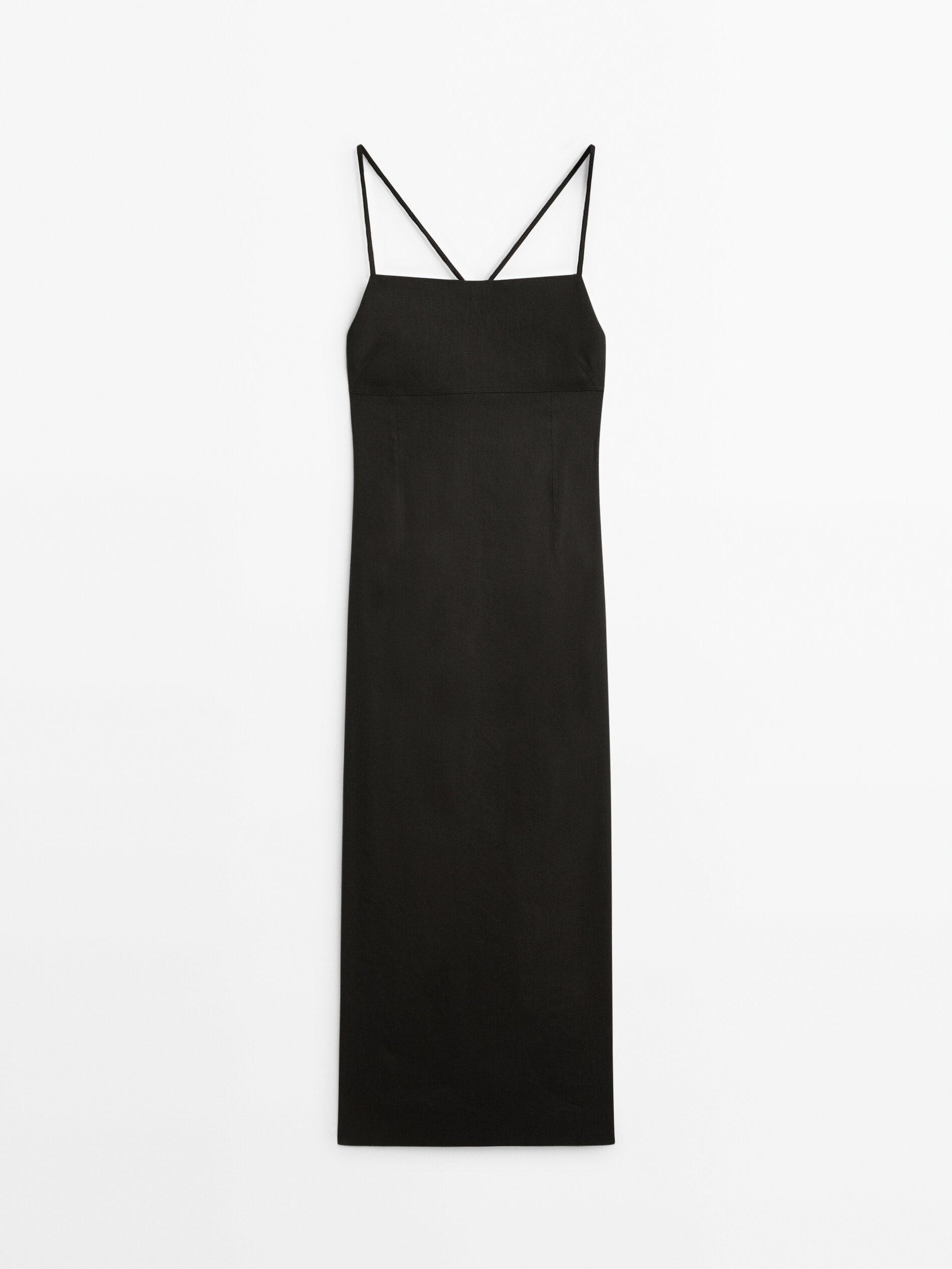 Midi dress with hot sale spaghetti strap